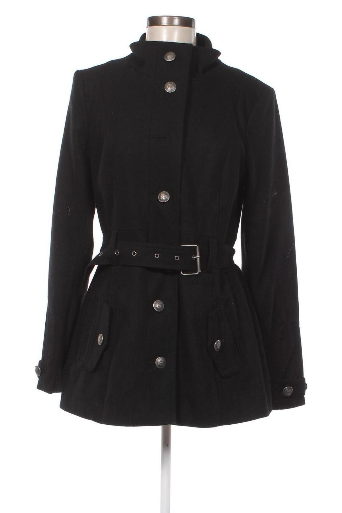 Дамско палто Clockhouse, Размер XL, Цвят Черен, Цена 42,80 лв.