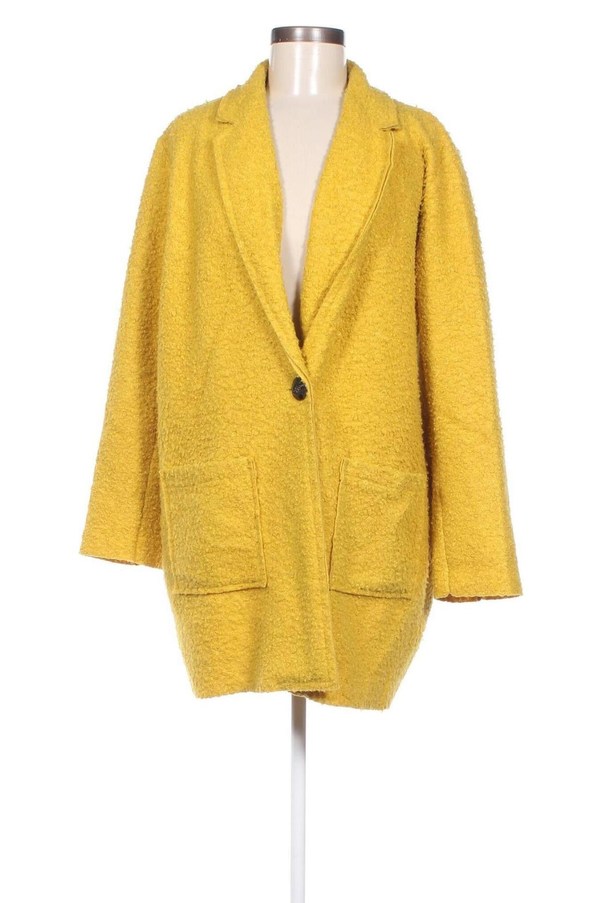 Дамско палто Colloseum, Размер L, Цвят Жълт, Цена 42,80 лв.
