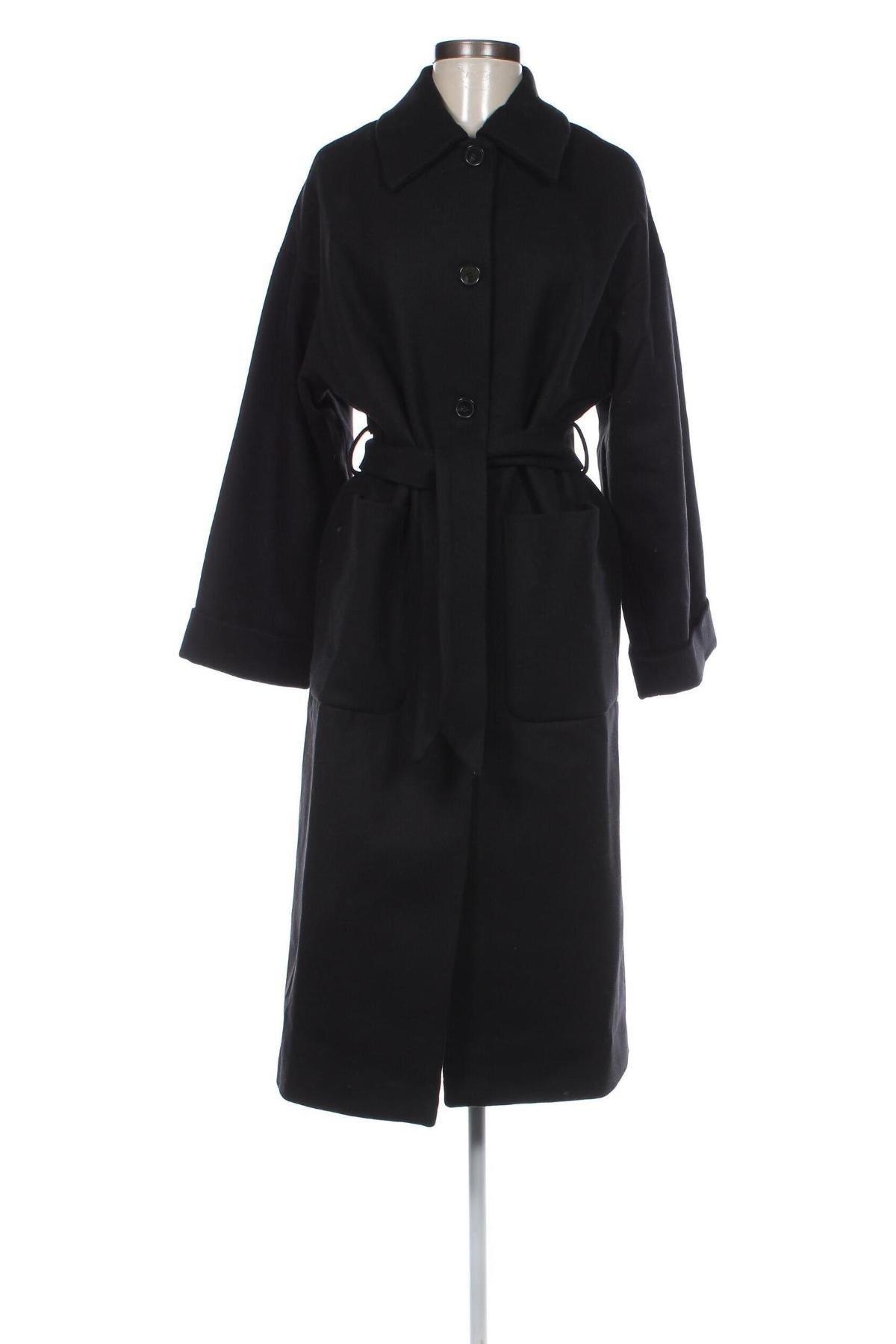 Дамско палто Edited, Размер S, Цвят Черен, Цена 54,91 лв.
