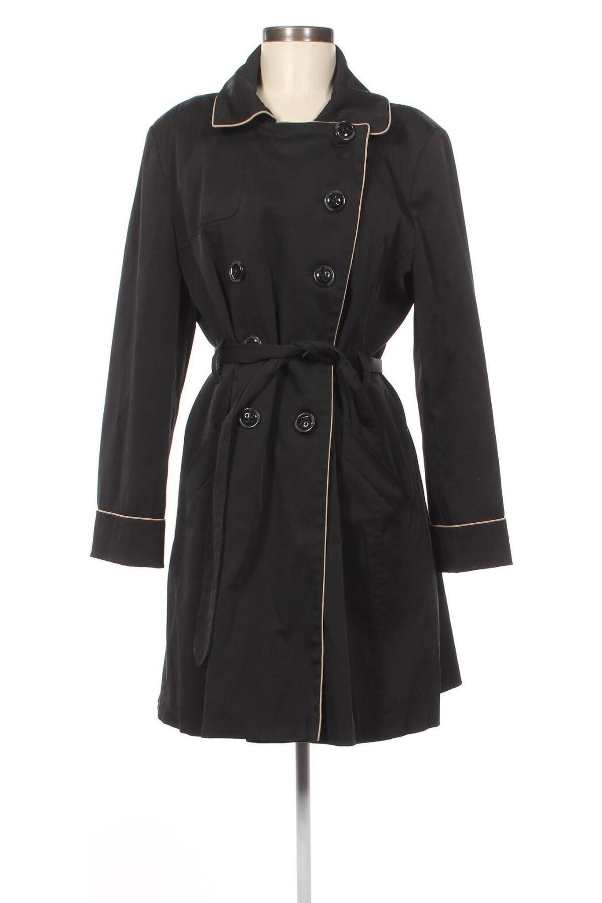 Γυναικείο παλτό F&F, Μέγεθος XL, Χρώμα Μαύρο, Τιμή 10,61 €