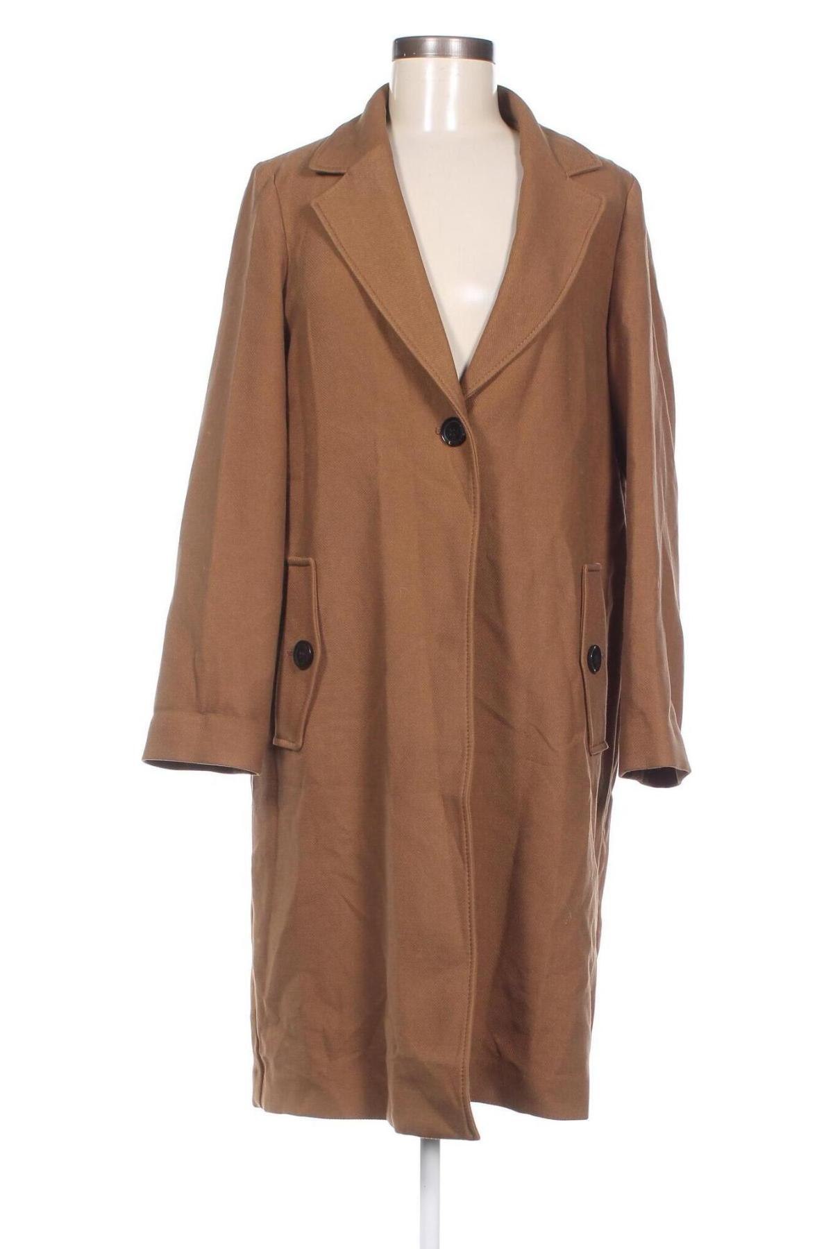 Palton de femei H&M, Mărime S, Culoare Bej, Preț 183,02 Lei