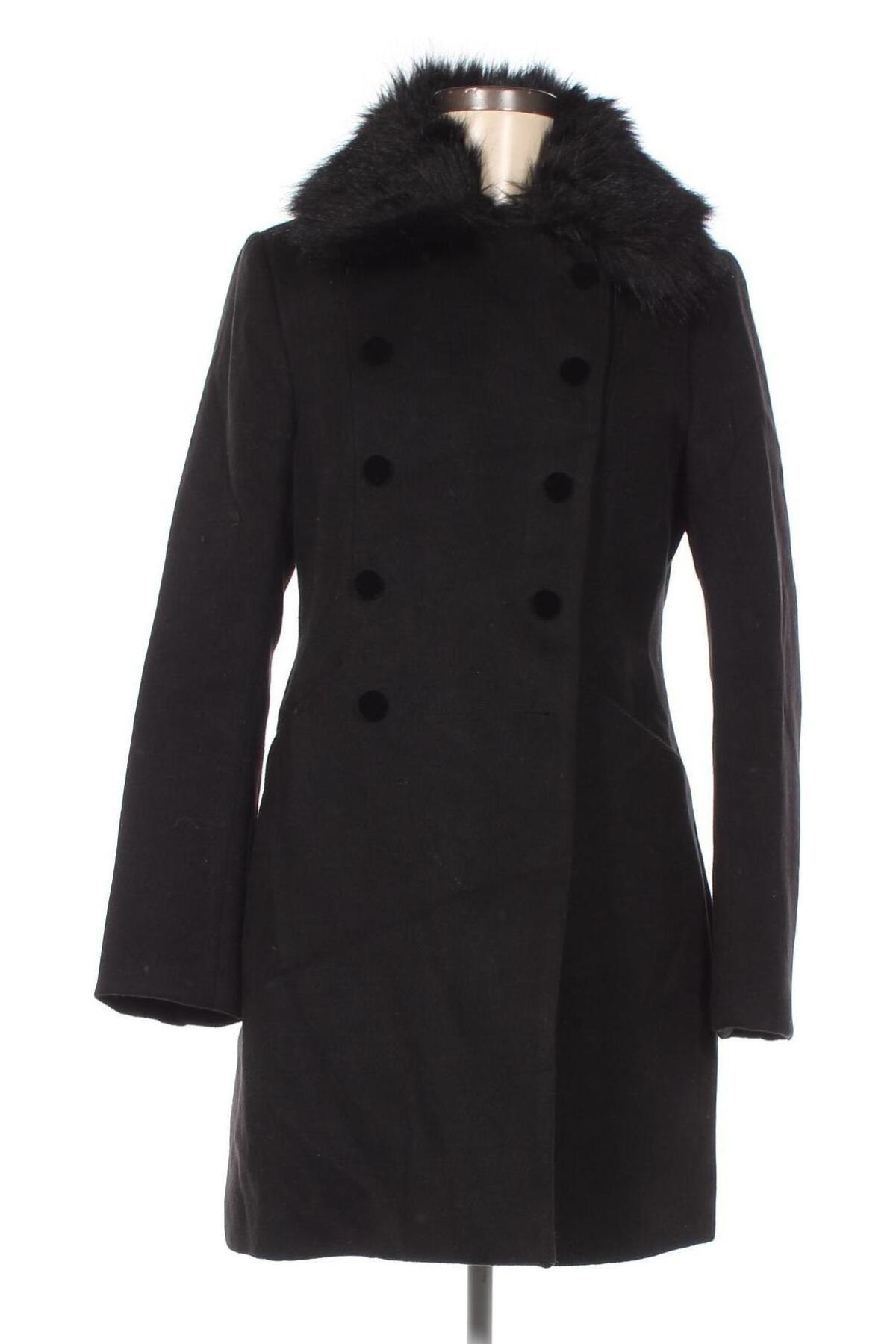 Palton de femei H&M, Mărime M, Culoare Negru, Preț 130,23 Lei