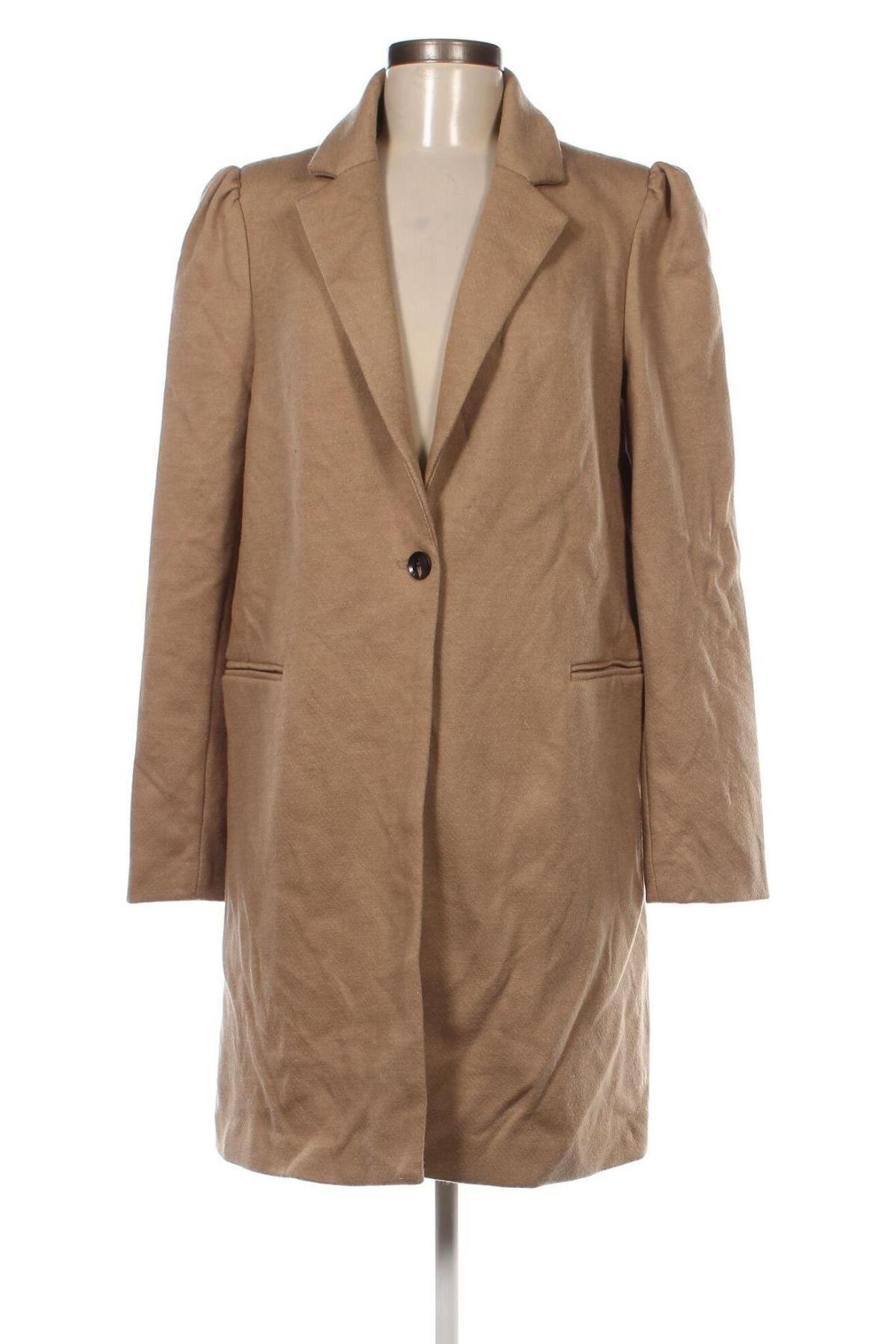 Дамско палто Mango, Размер L, Цвят Бежов, Цена 38,11 лв.