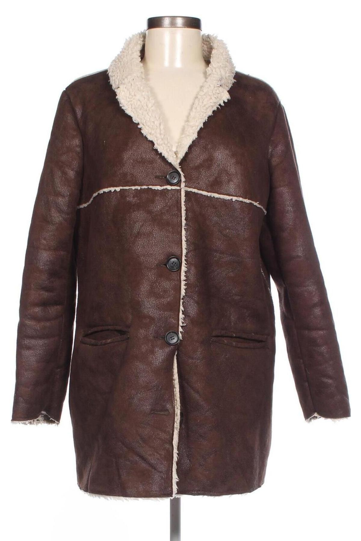 Дамско палто Mango, Размер L, Цвят Кафяв, Цена 38,11 лв.