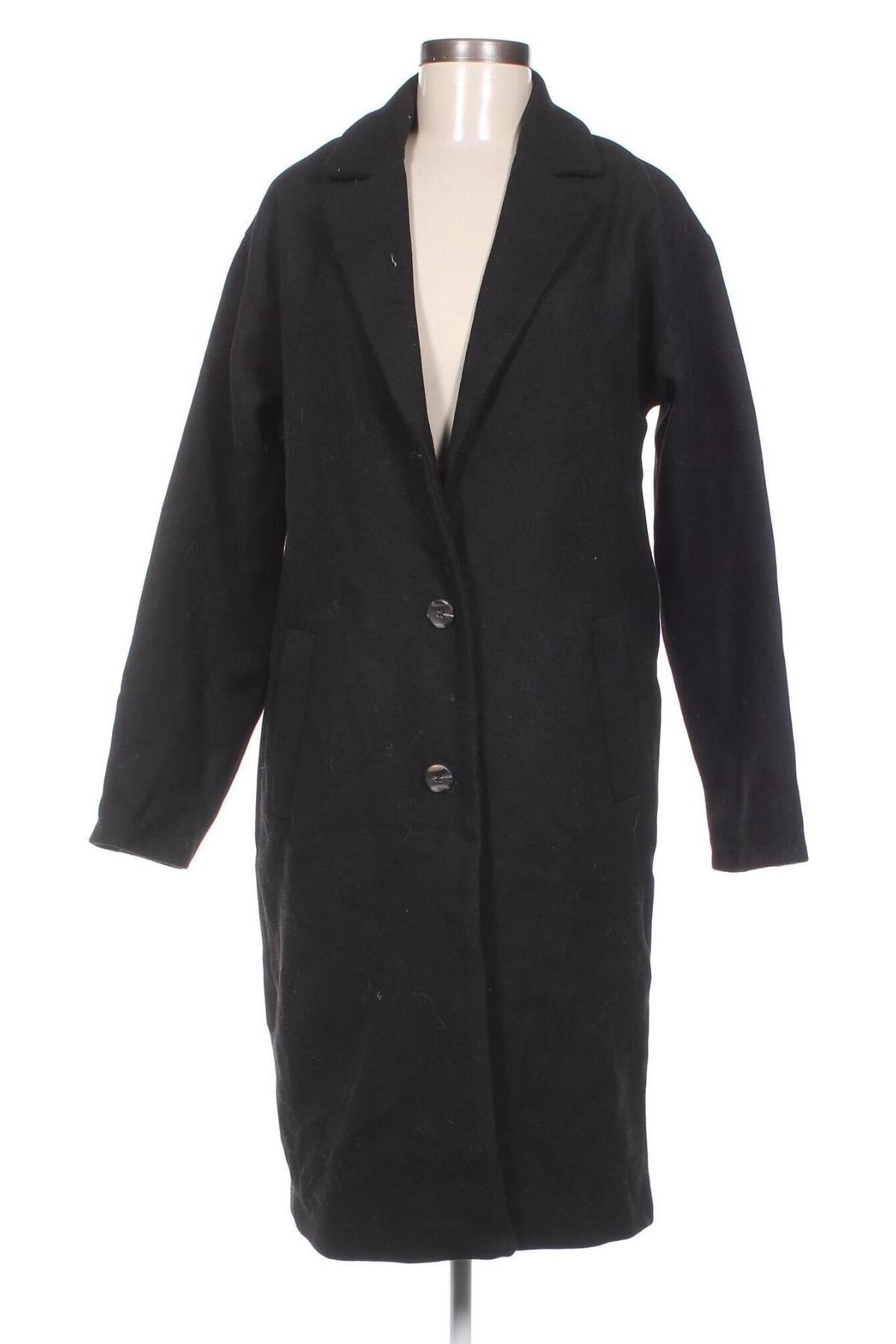 Дамско палто Pieces, Размер M, Цвят Черен, Цена 49,60 лв.