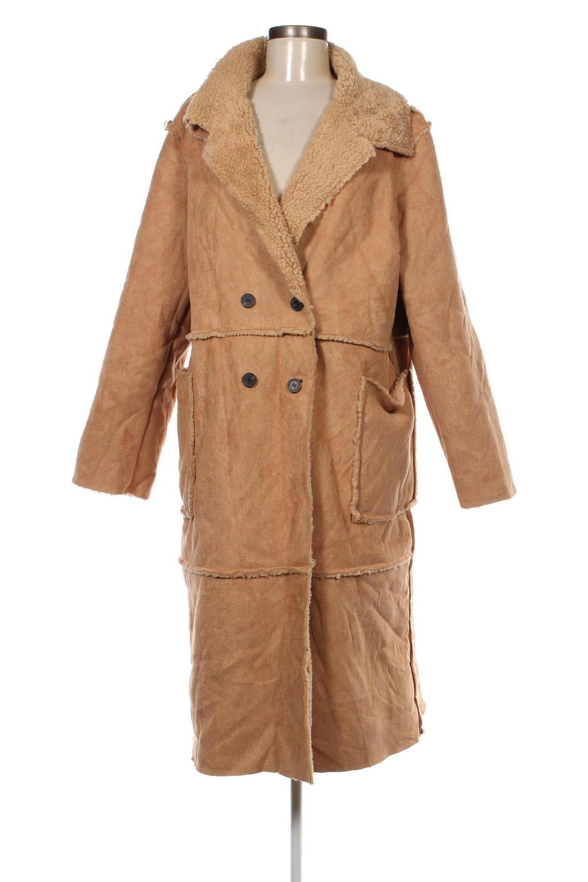 Γυναικείο παλτό SHEIN, Μέγεθος 3XL, Χρώμα  Μπέζ, Τιμή 23,17 €