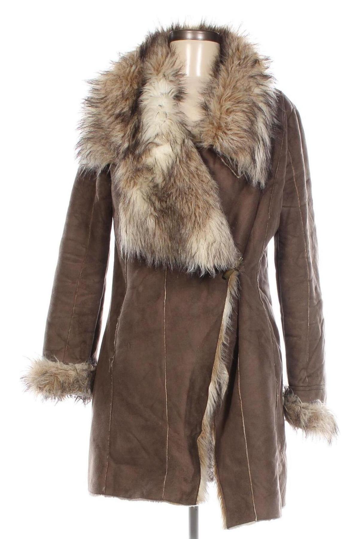 Dámský kabát  Zara, Velikost M, Barva Hnědá, Cena  401,00 Kč