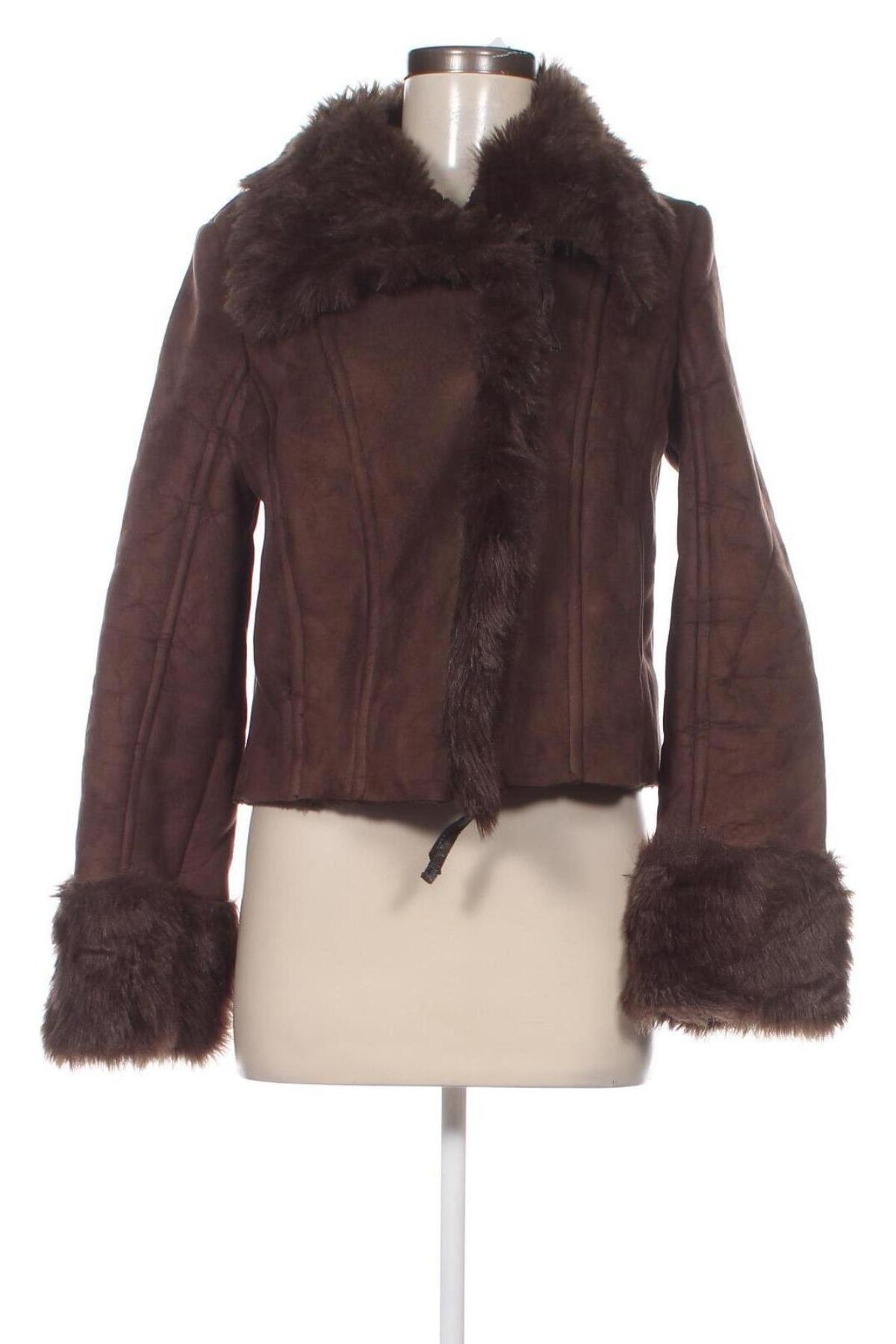 Palton de femei Zara, Mărime L, Culoare Maro, Preț 58,16 Lei