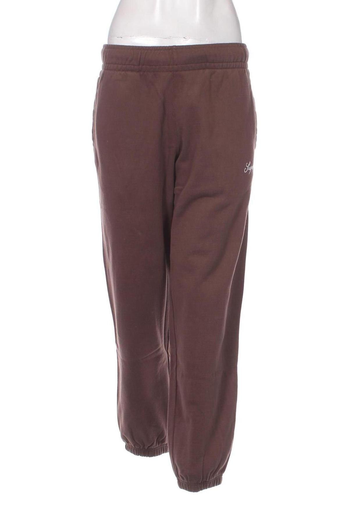 Γυναικείο αθλητικό παντελόνι Superdry, Μέγεθος L, Χρώμα Καφέ, Τιμή 18,14 €