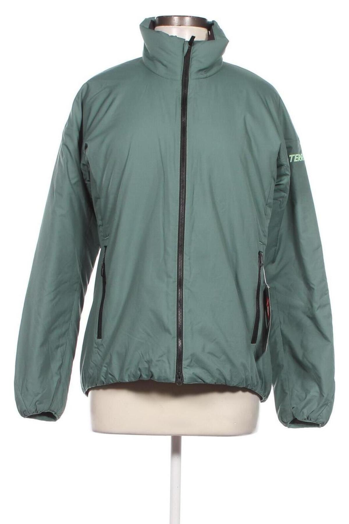 Γυναικείο μπουφάν Adidas, Μέγεθος M, Χρώμα Πράσινο, Τιμή 47,81 €