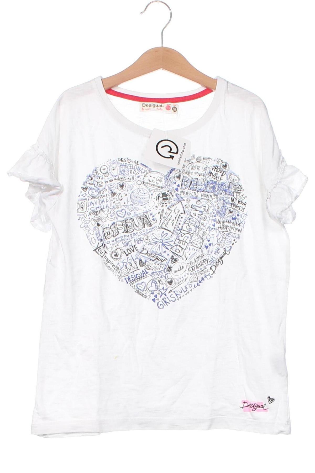 Παιδική μπλούζα Desigual, Μέγεθος 10-11y/ 146-152 εκ., Χρώμα Λευκό, Τιμή 15,00 €