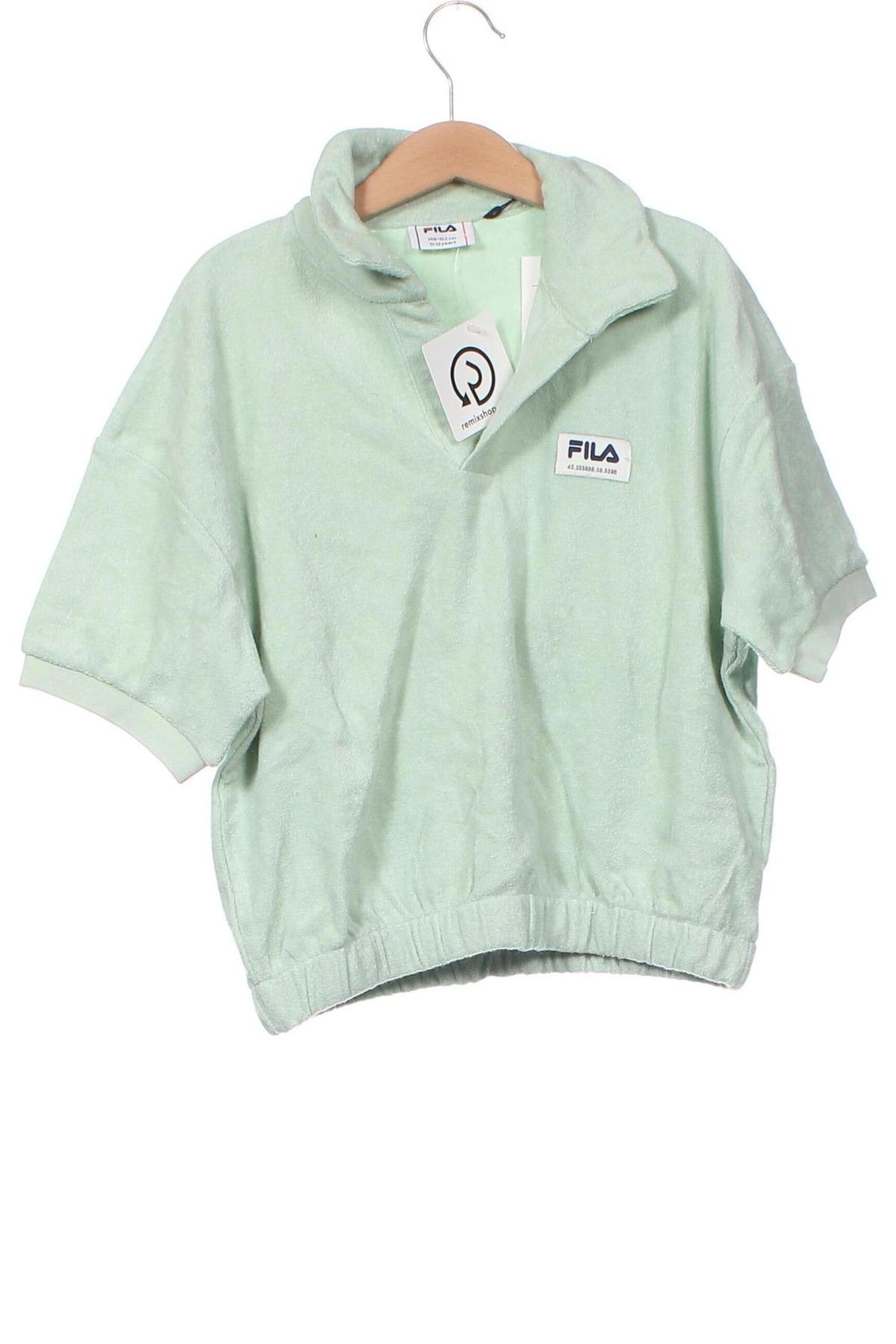 Bluză pentru copii FILA, Mărime 10-11y/ 146-152 cm, Culoare Verde, Preț 35,79 Lei