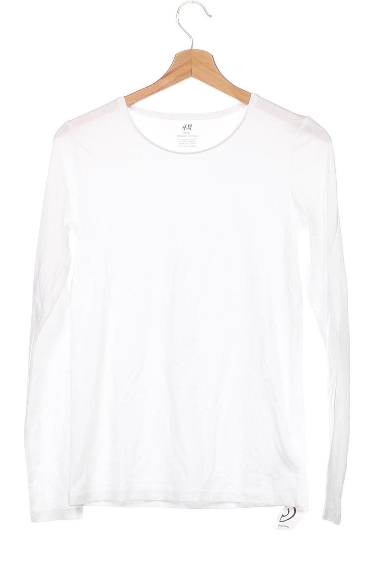 Детска блуза H&M, Размер 12-13y/ 158-164 см, Цвят Бял, Цена 11,00 лв.