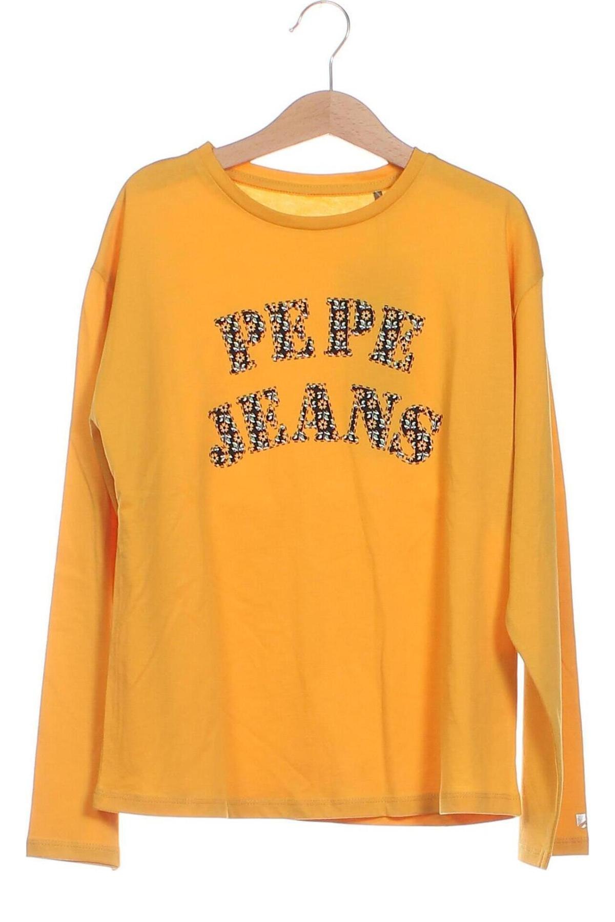 Dziecięca bluzka Pepe Jeans, Rozmiar 8-9y/ 134-140 cm, Kolor Żółty, Cena 32,63 zł