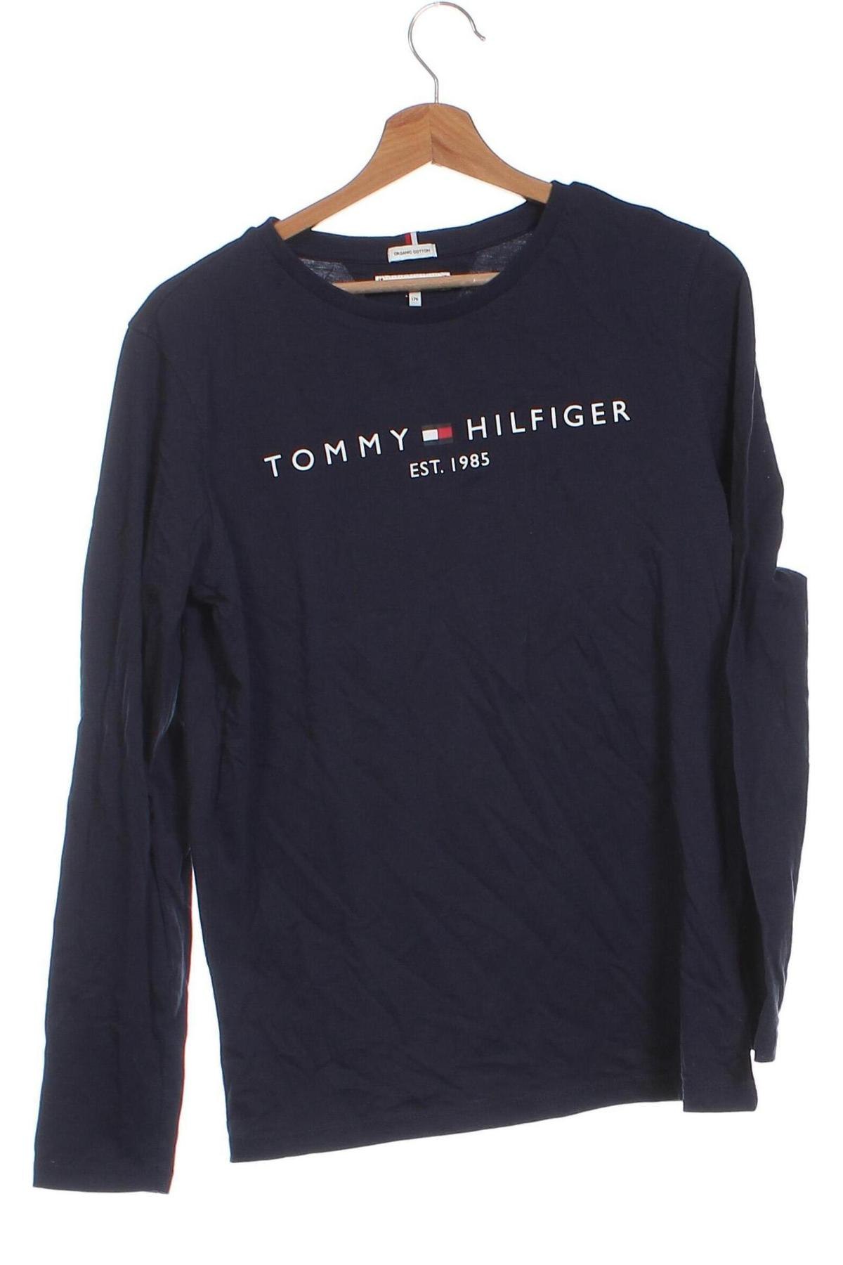 Dziecięca bluzka Tommy Hilfiger, Rozmiar 15-18y/ 170-176 cm, Kolor Niebieski, Cena 118,35 zł