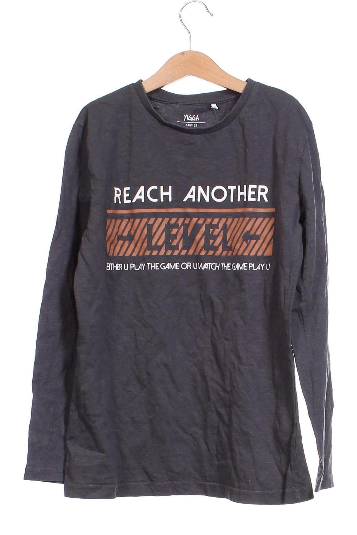 Kinder Shirt Yigga, Größe 10-11y/ 146-152 cm, Farbe Grau, Preis 2,28 €