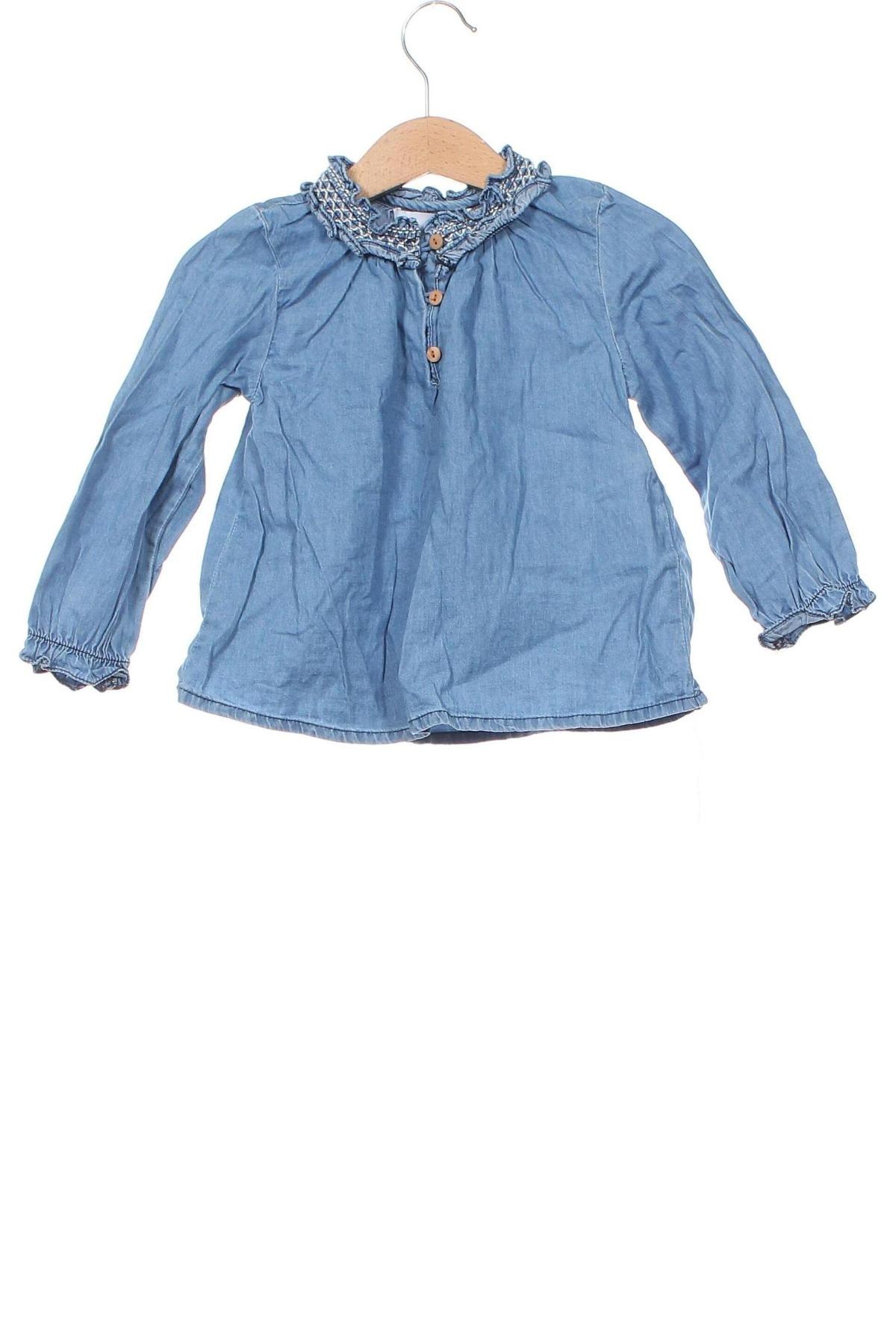 Детска блуза Zara, Размер 18-24m/ 86-98 см, Цвят Син, Цена 5,32 лв.