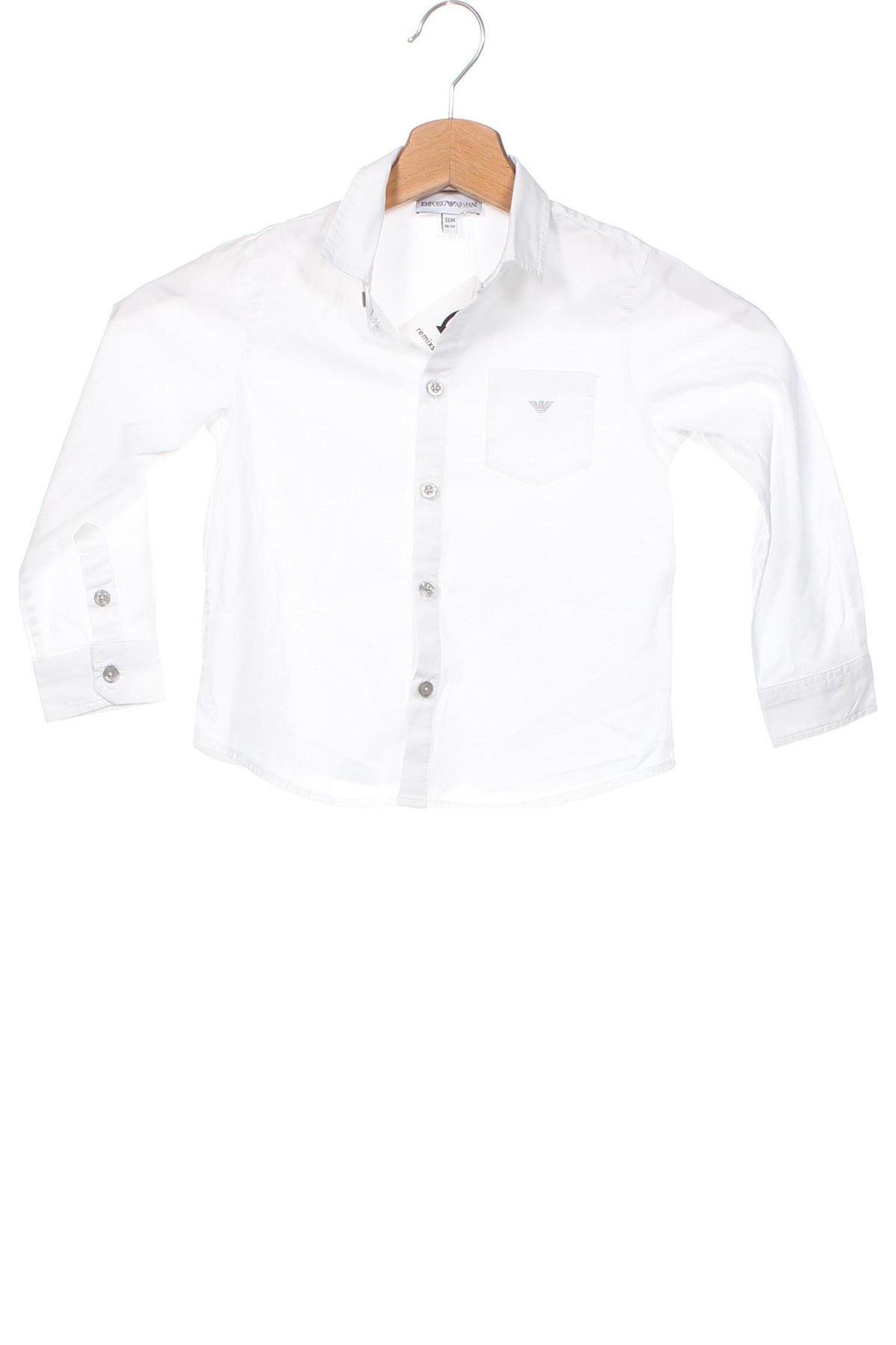 Детска риза Emporio Armani, Размер 18-24m/ 86-98 см, Цвят Бял, Цена 45,67 лв.