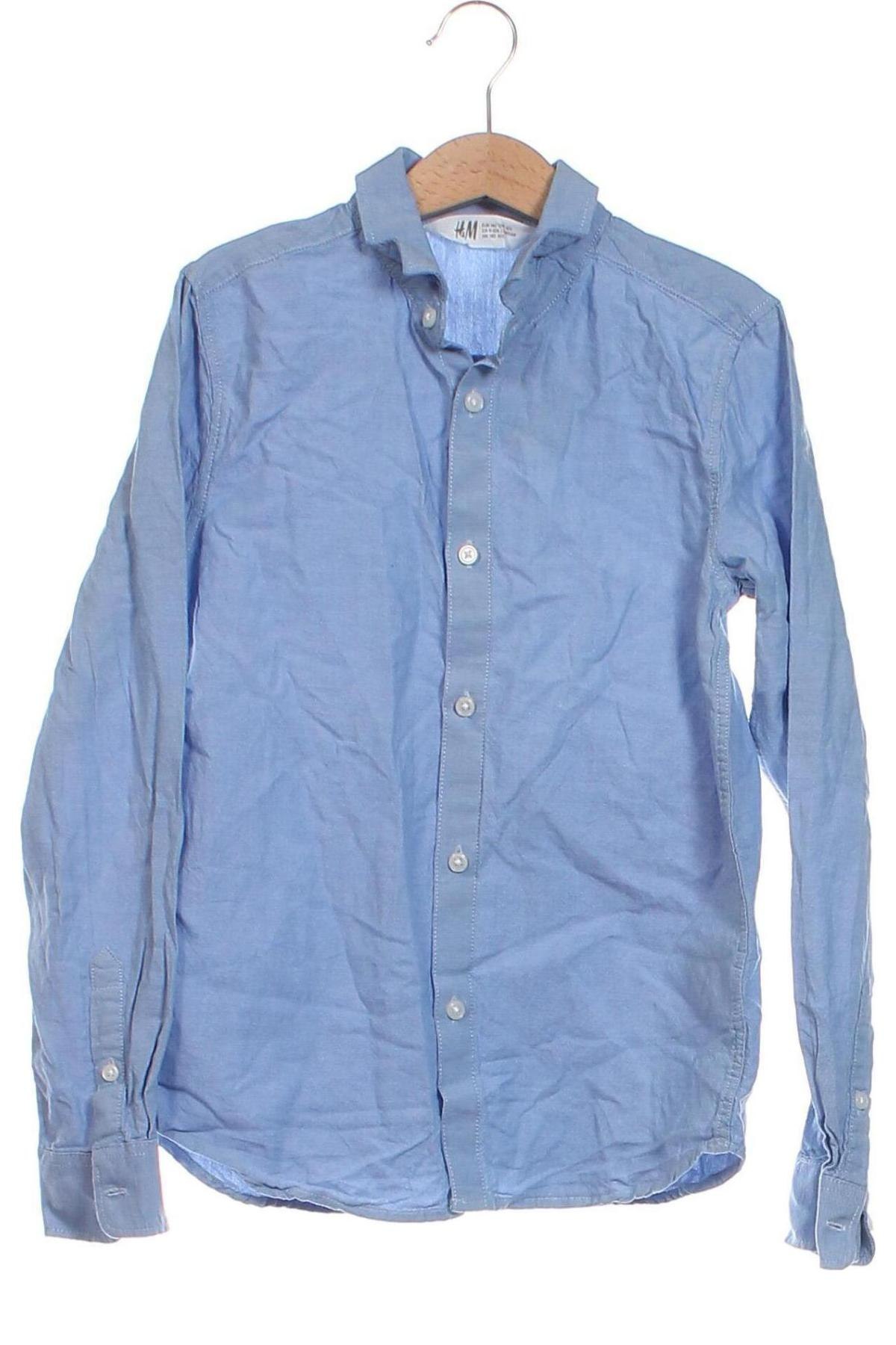 Kinderhemd H&M, Größe 9-10y/ 140-146 cm, Farbe Blau, Preis € 7,65