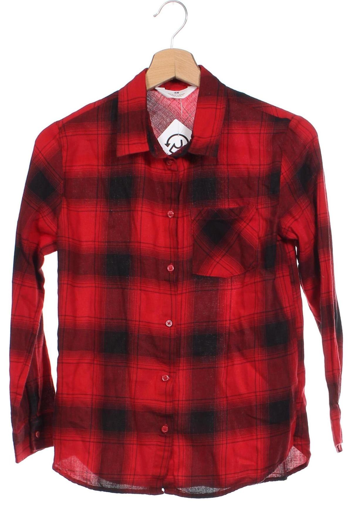 Kinderhemd H&M, Größe 10-11y/ 146-152 cm, Farbe Rot, Preis 6,00 €