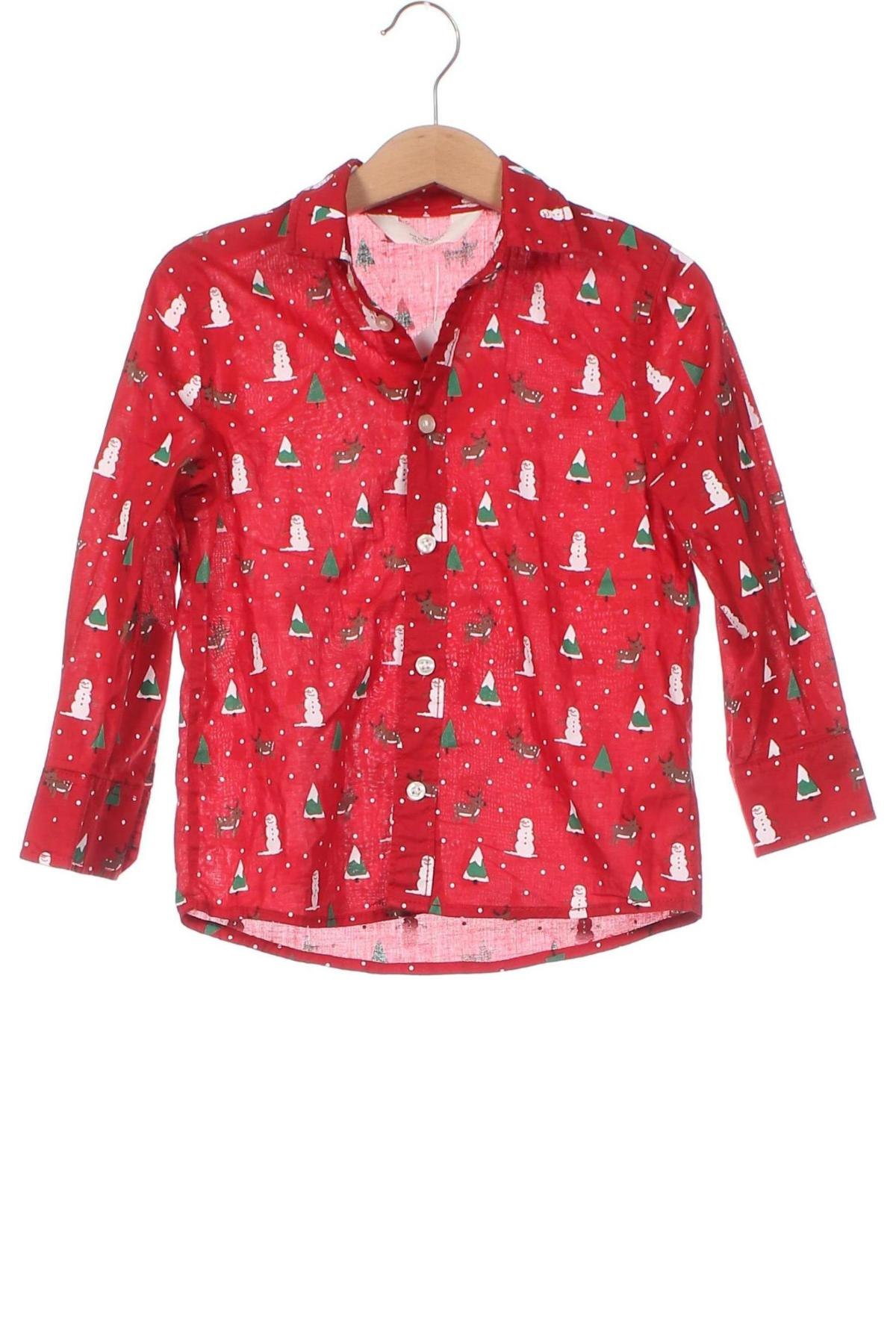 Kinderhemd H&M, Größe 3-4y/ 104-110 cm, Farbe Rot, Preis 2,47 €