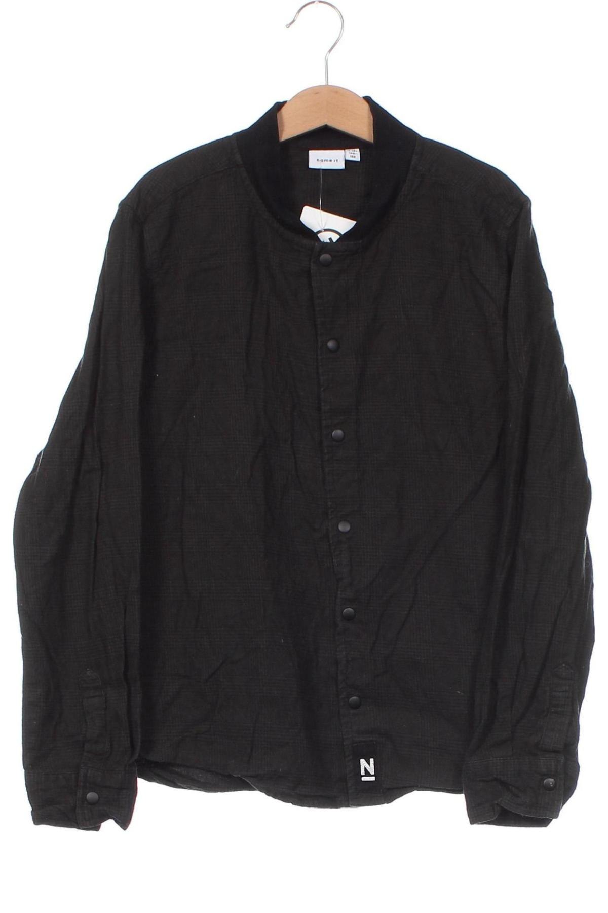 Παιδικό πουκάμισο Name It, Μέγεθος 10-11y/ 146-152 εκ., Χρώμα Μαύρο, Τιμή 3,40 €