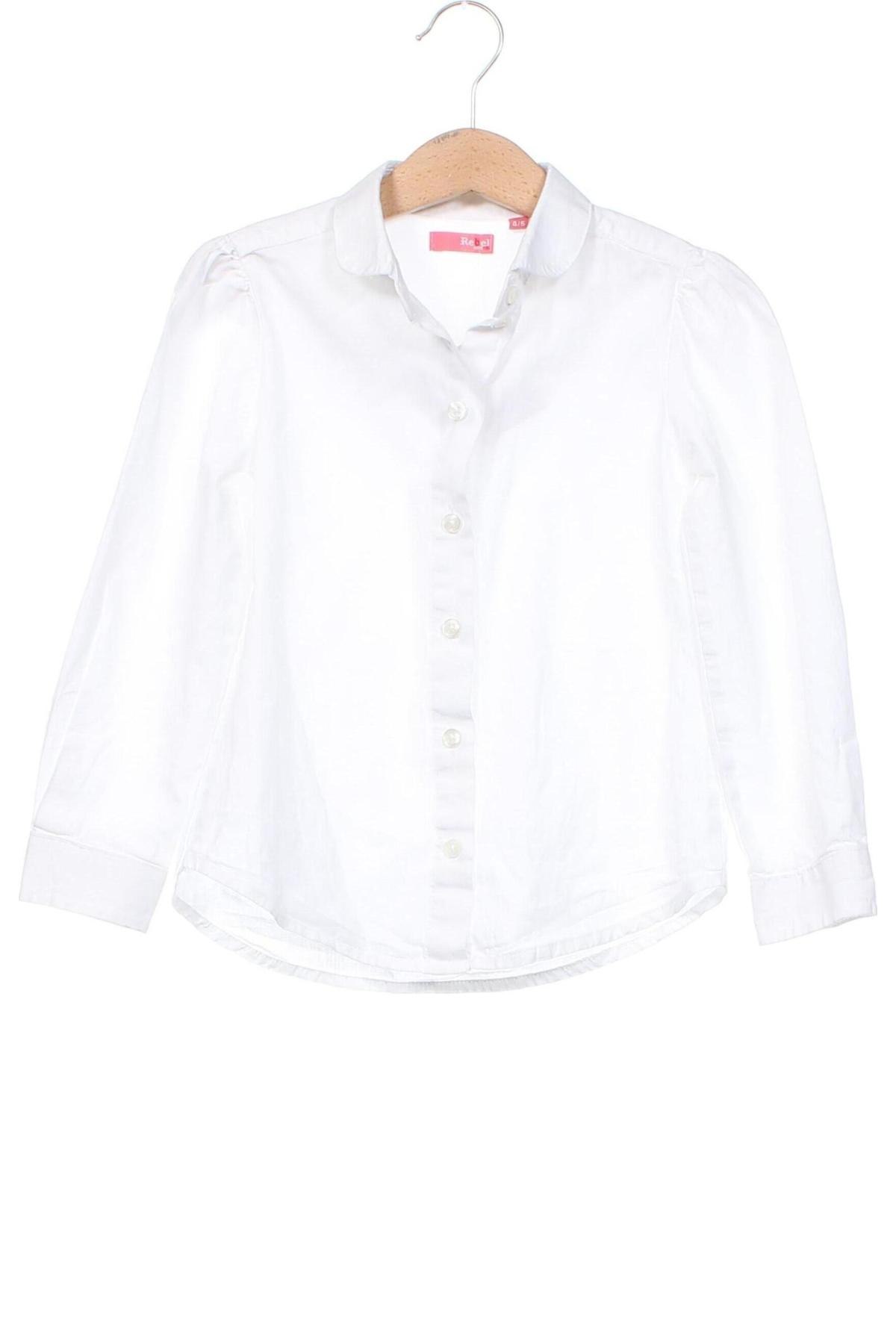 Kinderhemd Rebel, Größe 4-5y/ 110-116 cm, Farbe Weiß, Preis € 3,25