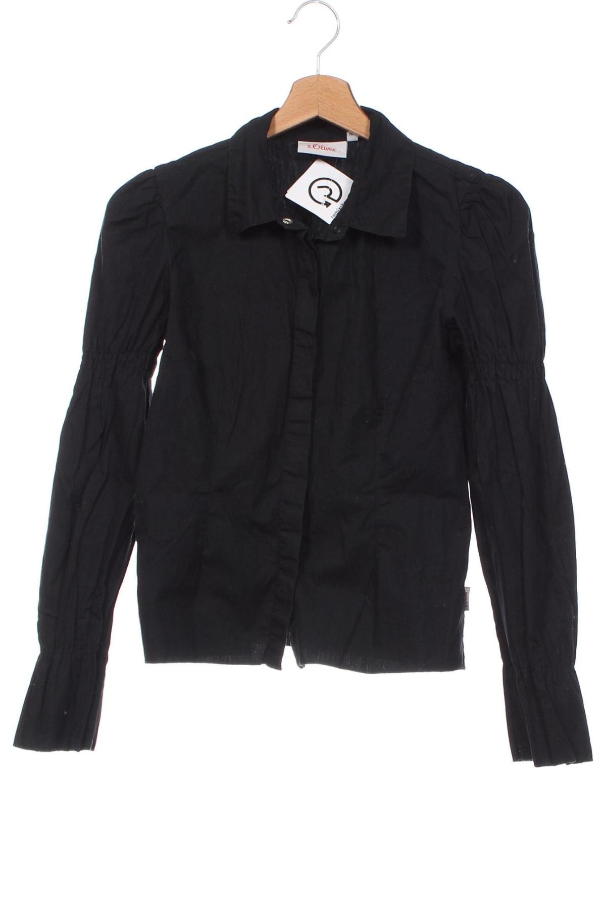 Παιδικό πουκάμισο S.Oliver, Μέγεθος 12-13y/ 158-164 εκ., Χρώμα Μαύρο, Τιμή 14,64 €