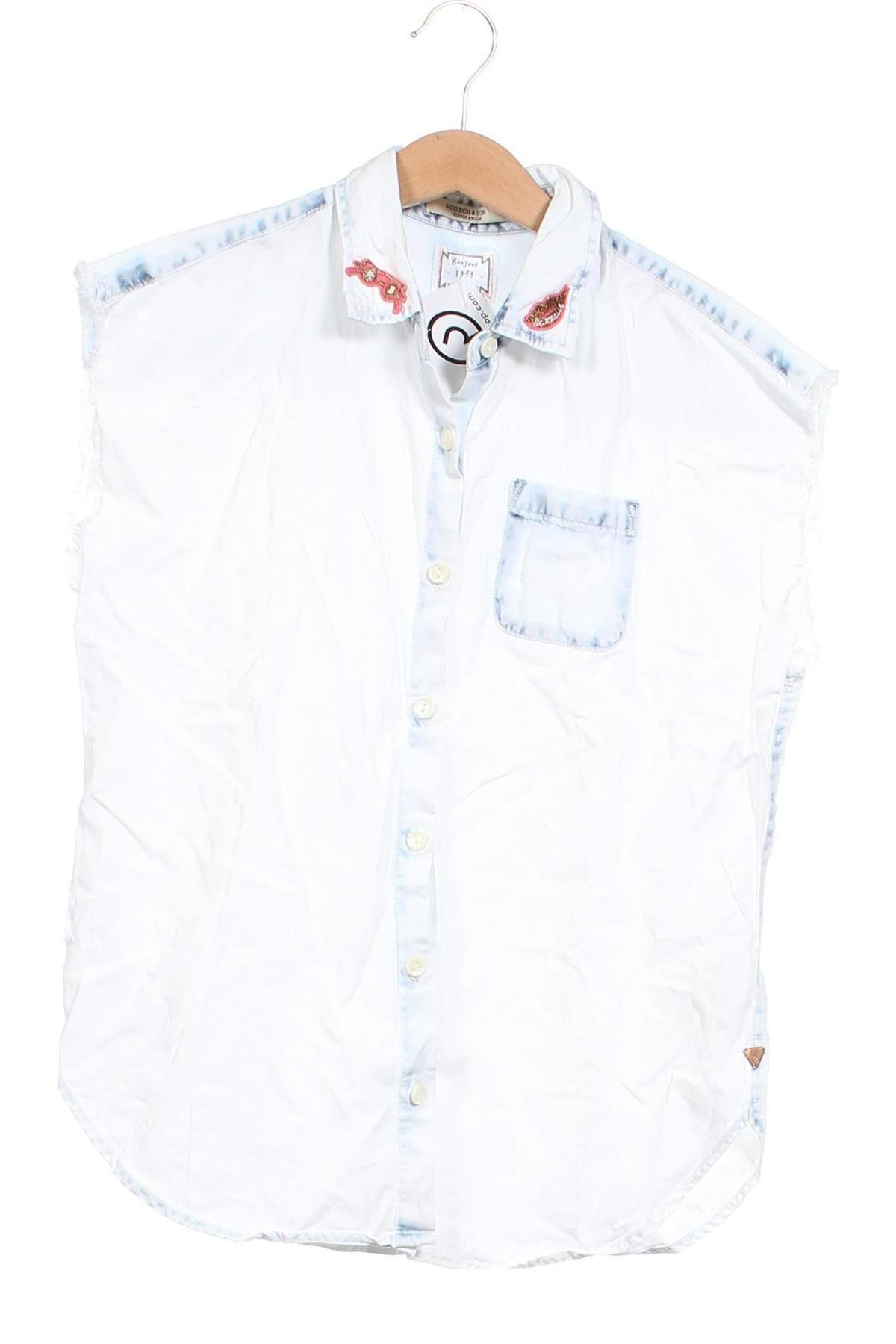Детска риза Scotch & Soda, Размер 11-12y/ 152-158 см, Цвят Бял, Цена 40,94 лв.