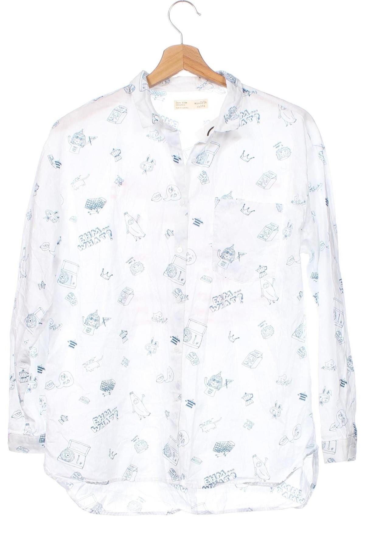 Παιδικό πουκάμισο Zara Kids, Μέγεθος 13-14y/ 164-168 εκ., Χρώμα Λευκό, Τιμή 7,67 €