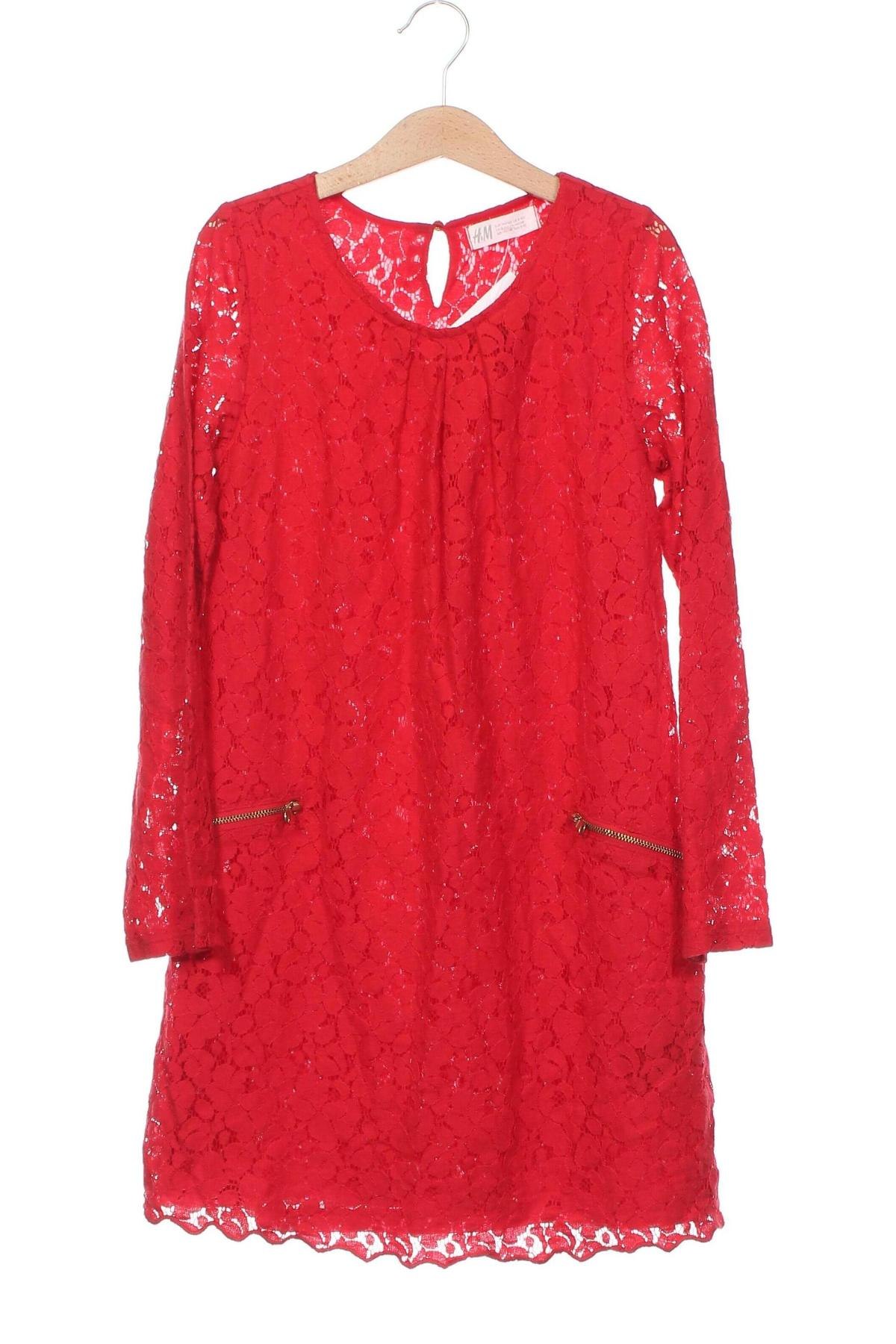 Kinderkleid H&M, Größe 8-9y/ 134-140 cm, Farbe Rot, Preis 12,23 €
