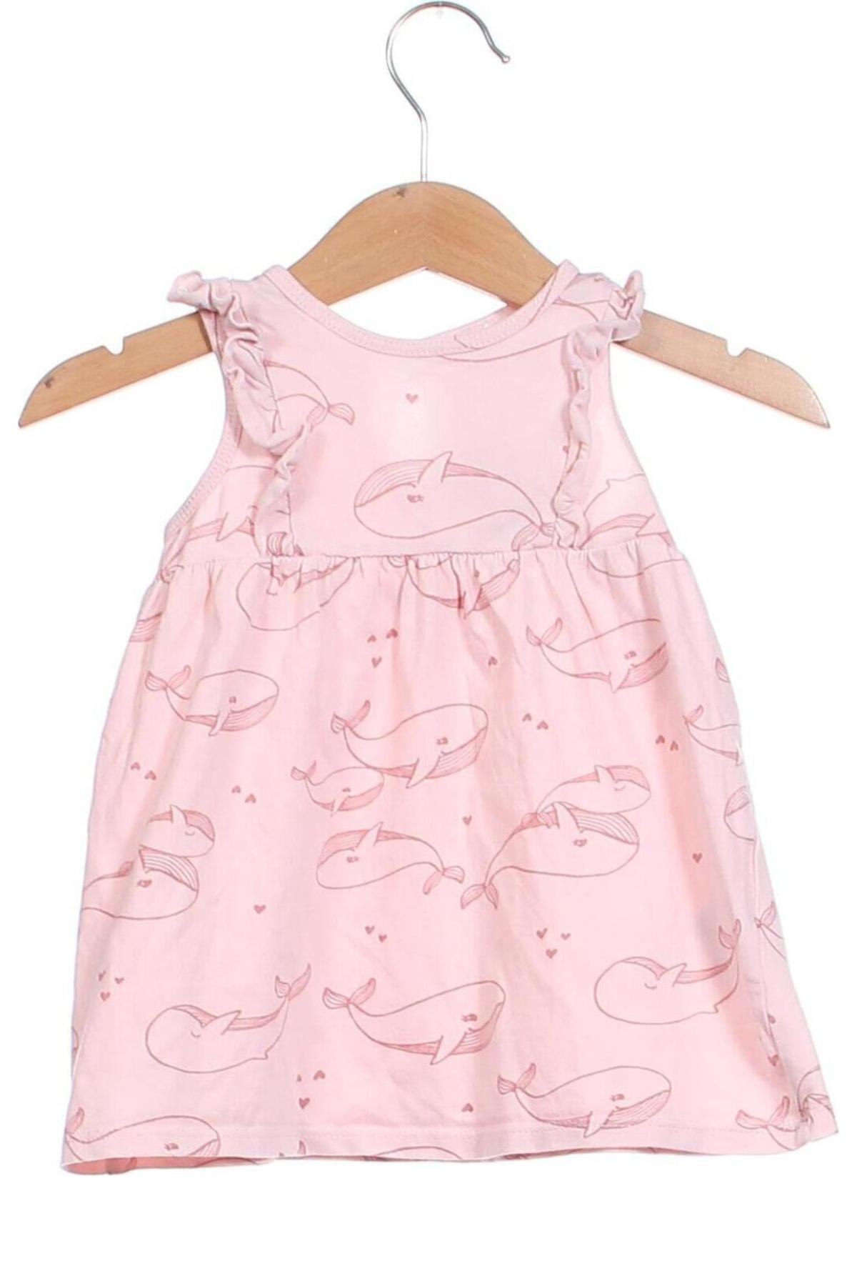 Dziecięca sukienka H&M, Rozmiar 3-6m/ 62-68 cm, Kolor Różowy, Cena 50,57 zł
