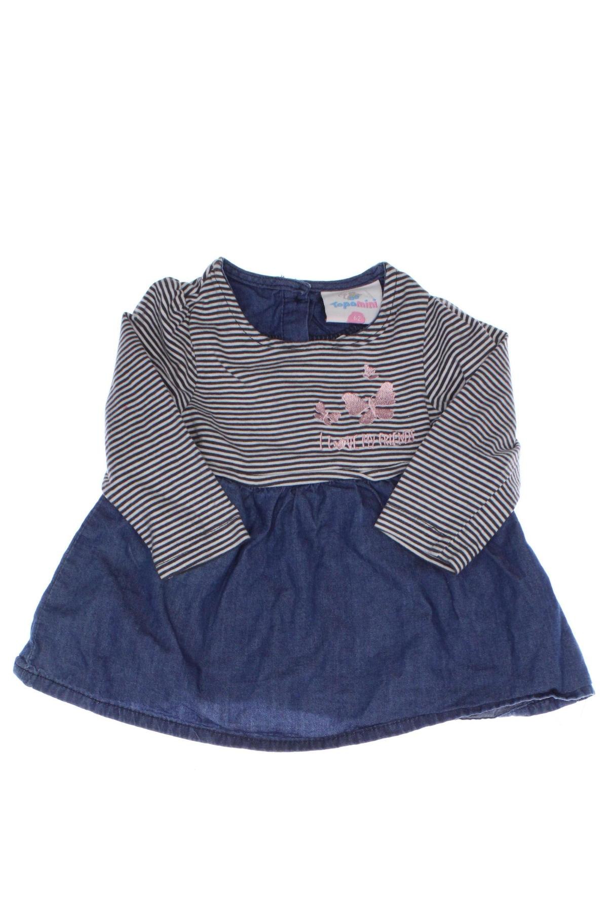 Παιδικό φόρεμα Topomini, Μέγεθος 2-3m/ 56-62 εκ., Χρώμα Μπλέ, Τιμή 8,67 €