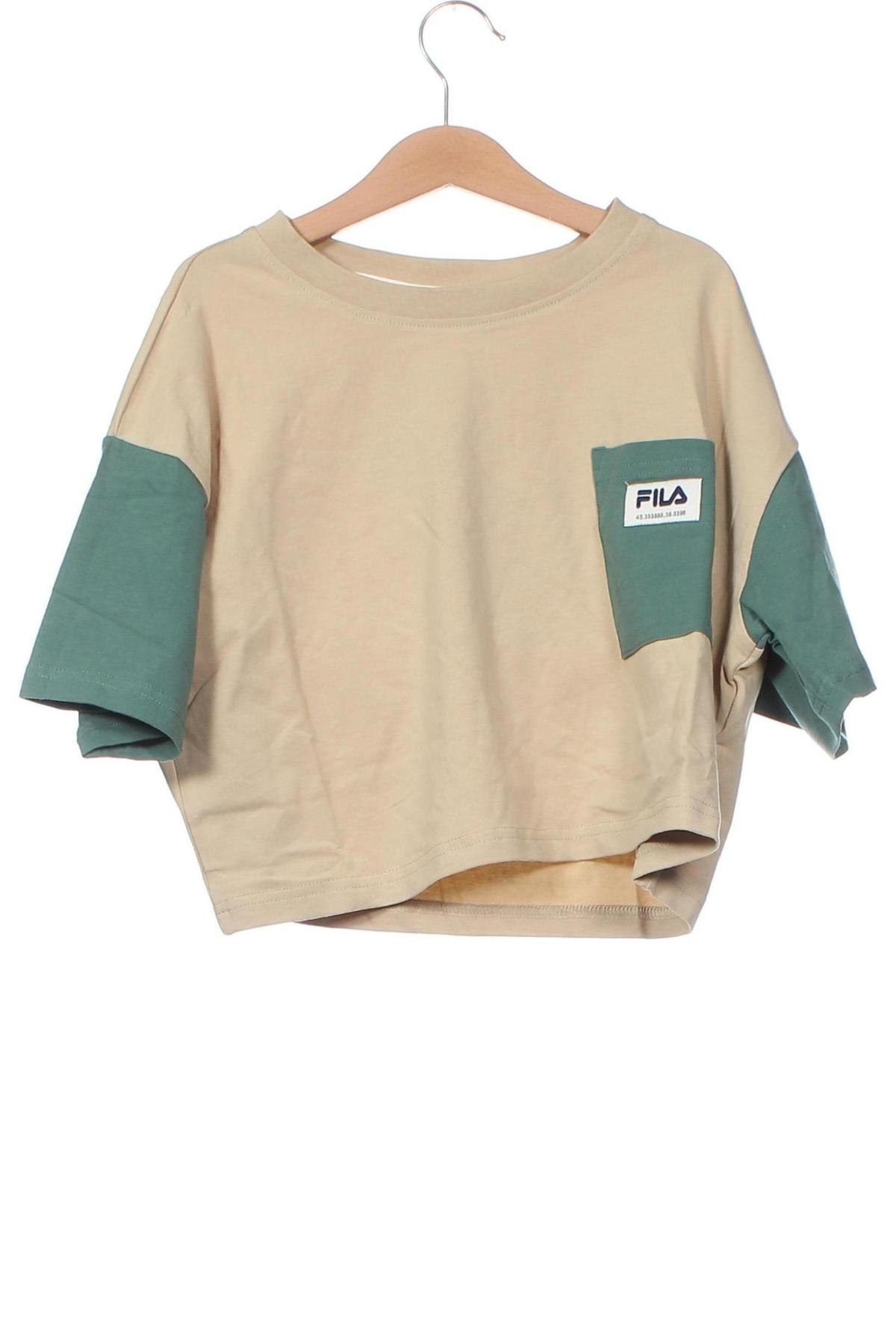 Детска тениска FILA, Размер 8-9y/ 134-140 см, Цвят Бежов, Цена 51,00 лв.