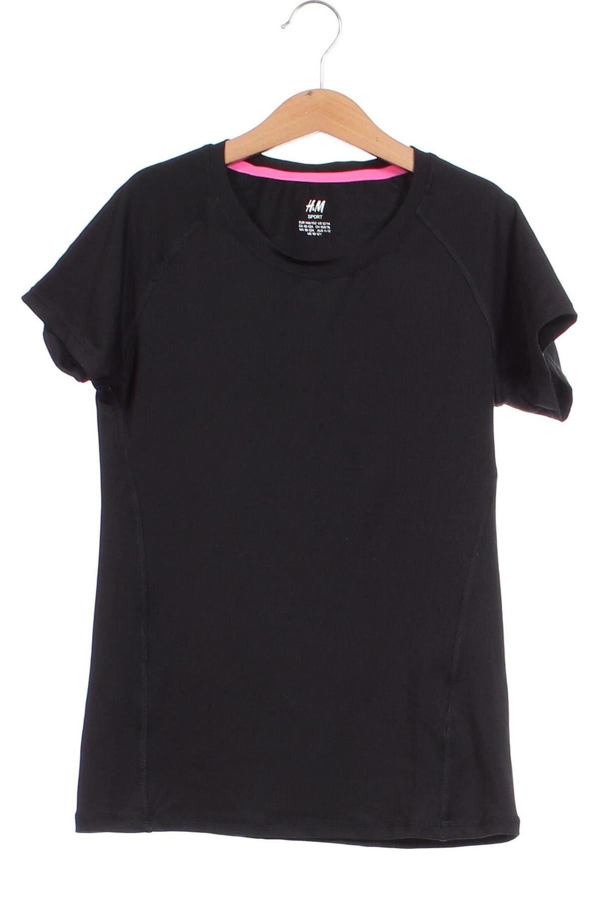 Детска тениска H&M, Размер 10-11y/ 146-152 см, Цвят Черен, Цена 16,95 лв.