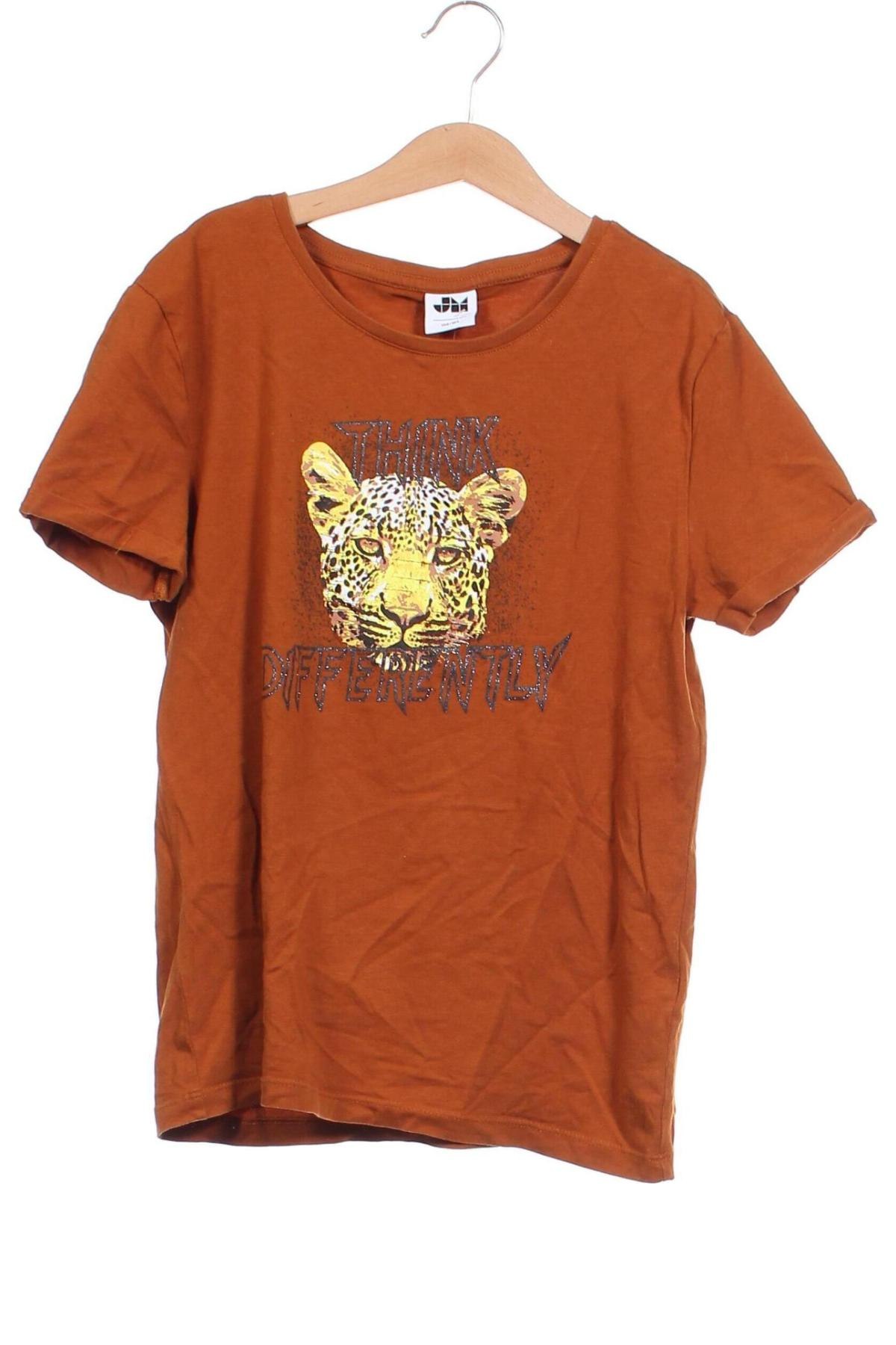 Детска тениска Jm, Размер 12-13y/ 158-164 см, Цвят Кафяв, Цена 11,73 лв.