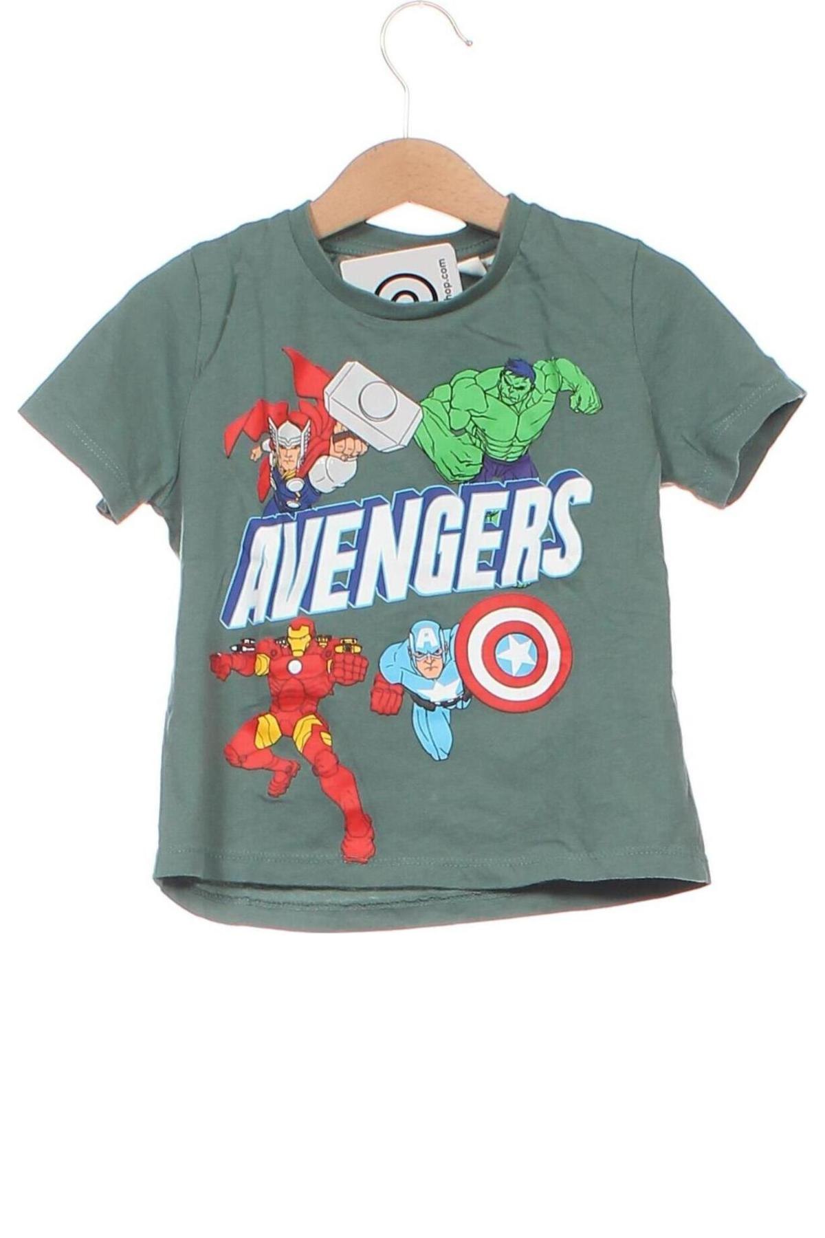 Детска тениска Marvel, Размер 2-3y/ 98-104 см, Цвят Зелен, Цена 17,60 лв.