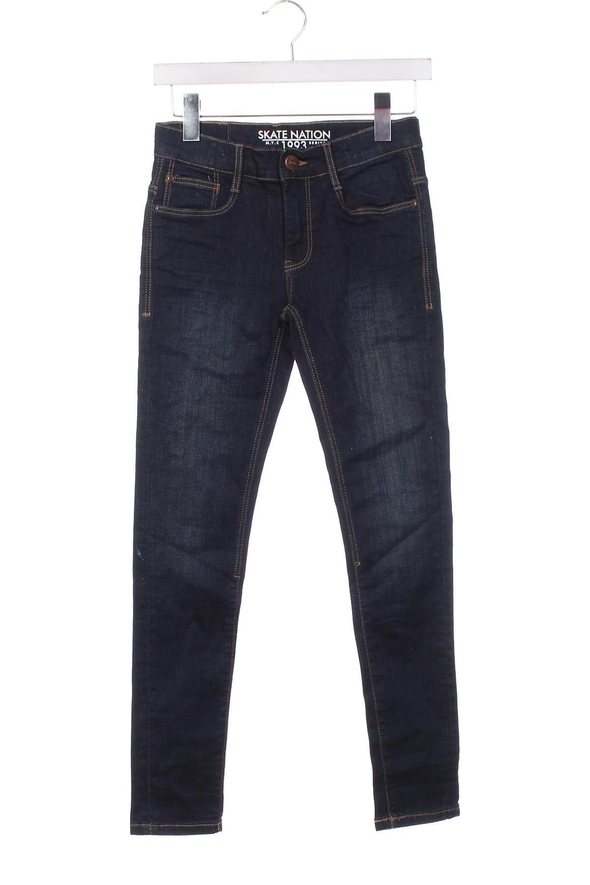 Dziecięce jeansy C&A, Rozmiar 9-10y/ 140-146 cm, Kolor Niebieski, Cena 35,82 zł