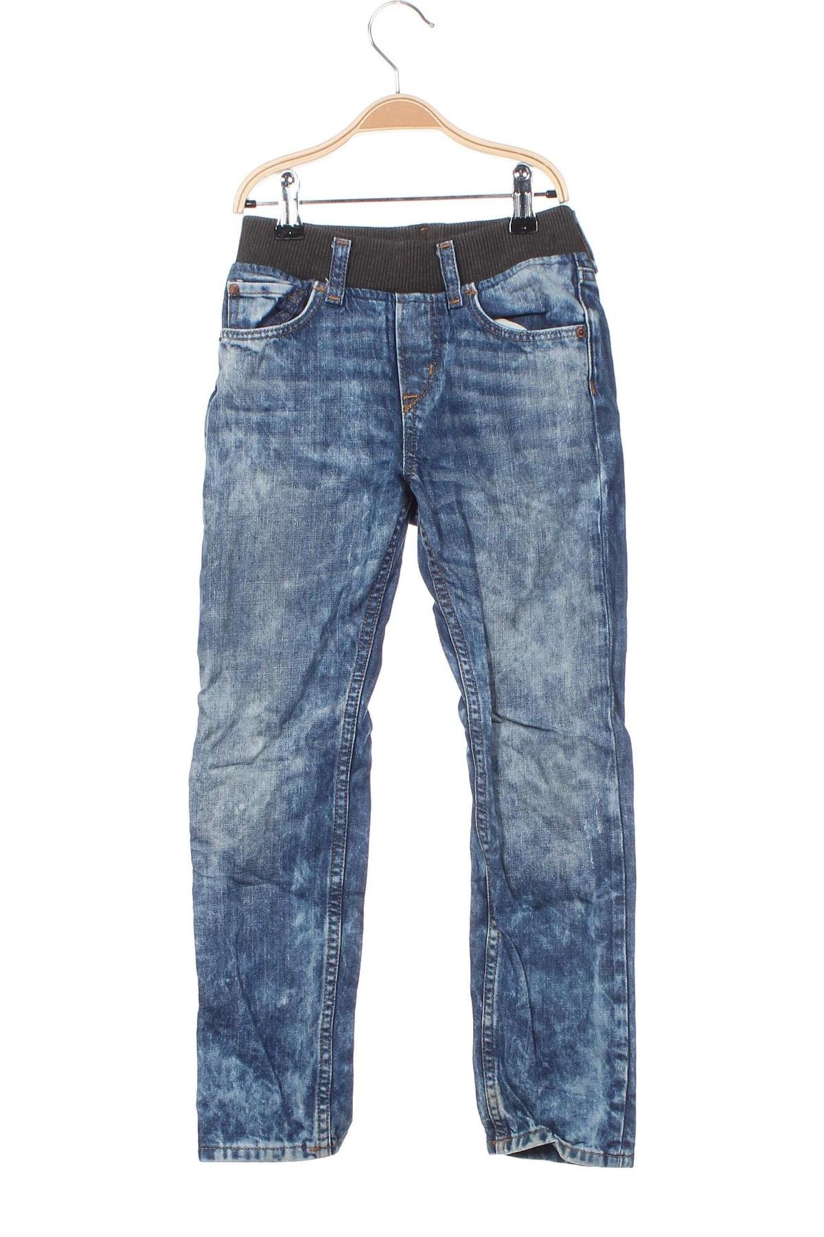 Dziecięce jeansy H&M, Rozmiar 6-7y/ 122-128 cm, Kolor Niebieski, Cena 35,82 zł