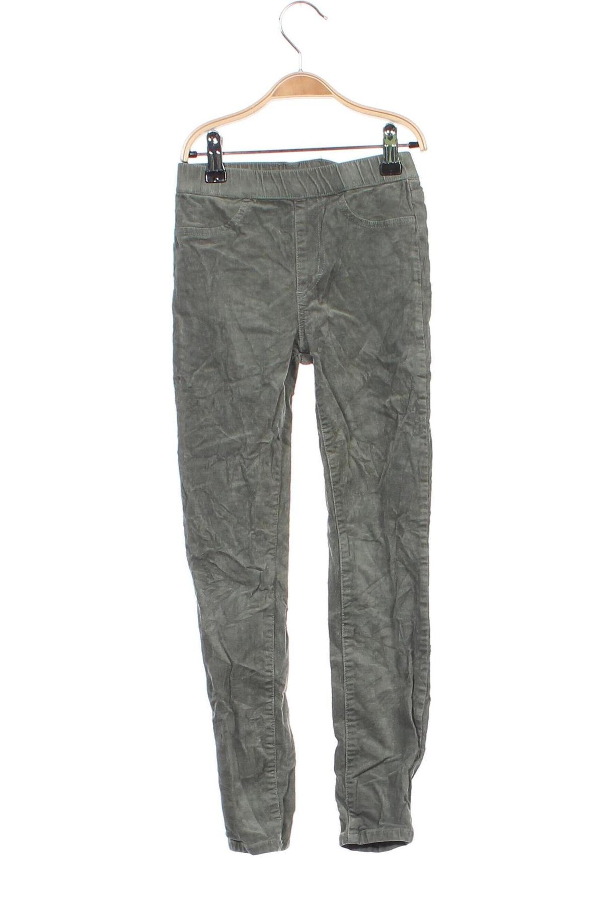 Pantaloni de catifea reiată, pentru copii H&M, Mărime 7-8y/ 128-134 cm, Culoare Verde, Preț 24,18 Lei