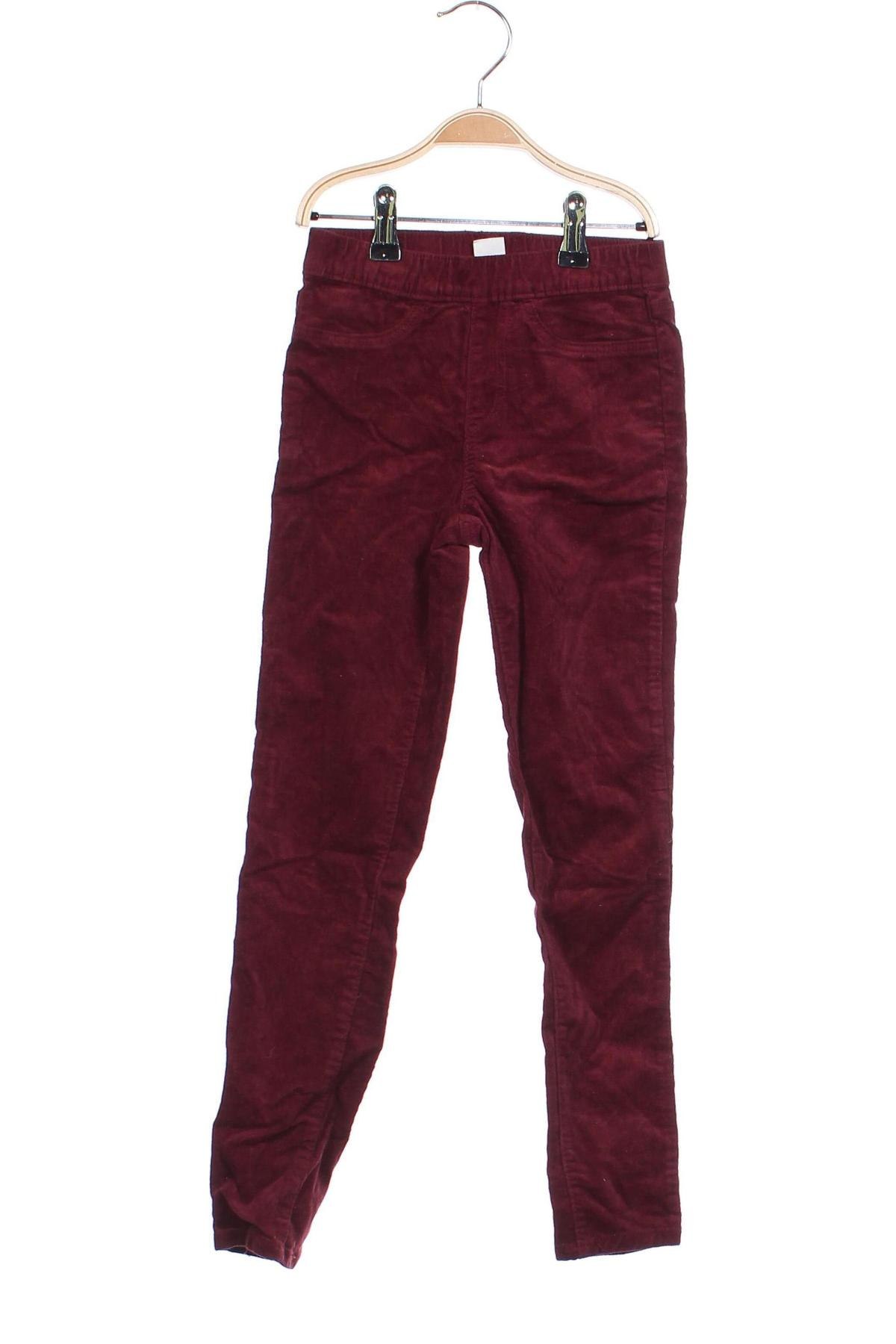 Pantaloni de catifea reiată, pentru copii H&M, Mărime 7-8y/ 128-134 cm, Culoare Roșu, Preț 17,96 Lei