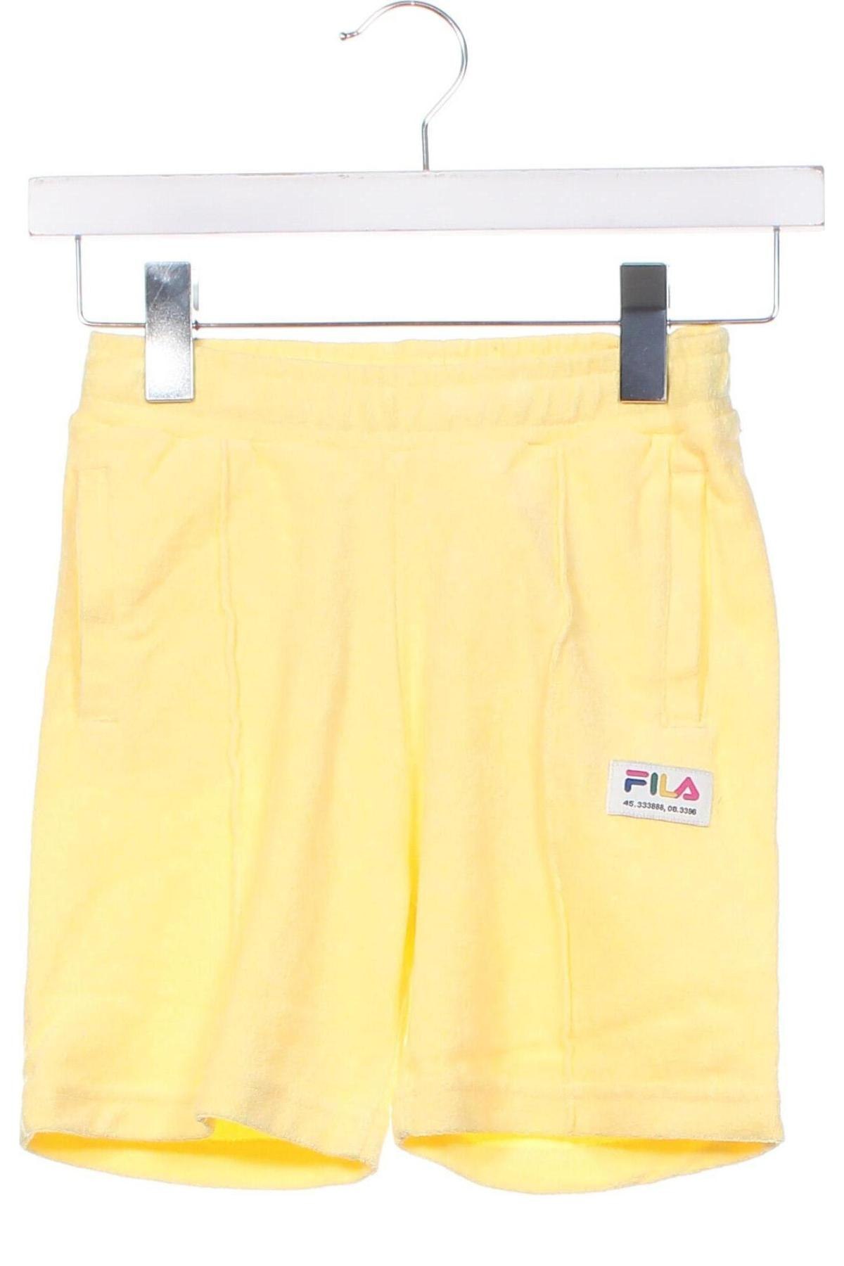 Παιδικό κοντό παντελόνι FILA, Μέγεθος 6-7y/ 122-128 εκ., Χρώμα Κίτρινο, Τιμή 16,92 €