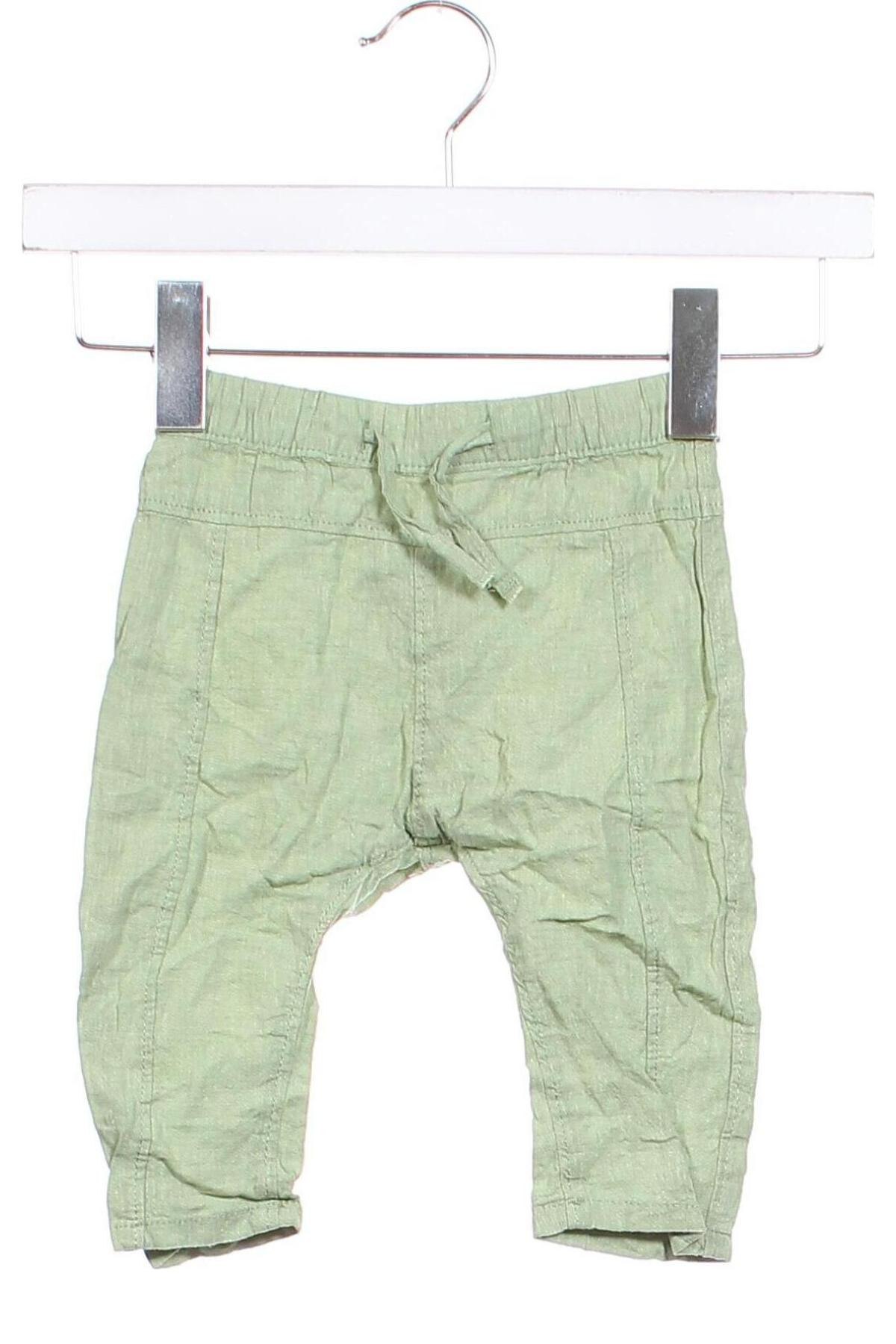 Dziecięce spodnie H&M, Rozmiar 3-6m/ 62-68 cm, Kolor Zielony, Cena 48,28 zł