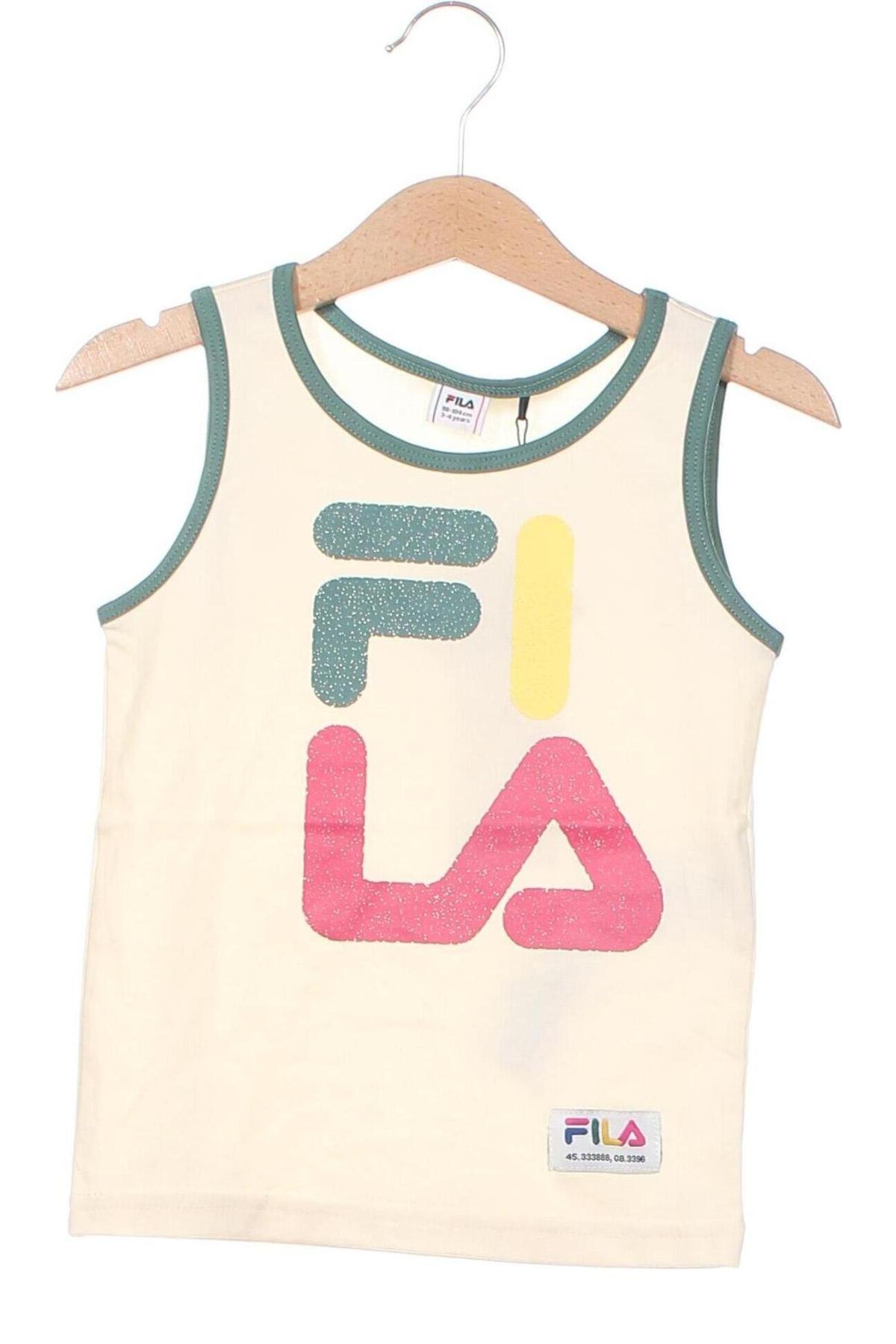Μπλουζάκι αμάνικο παιδικό FILA, Μέγεθος 2-3y/ 98-104 εκ., Χρώμα Εκρού, Τιμή 20,10 €