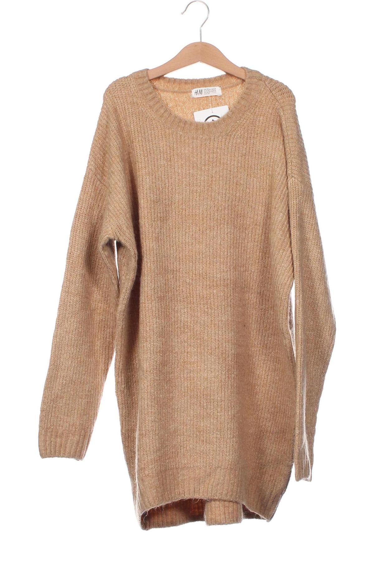 Детски пуловер H&M, Размер 10-11y/ 146-152 см, Цвят Бежов, Цена 7,99 лв.
