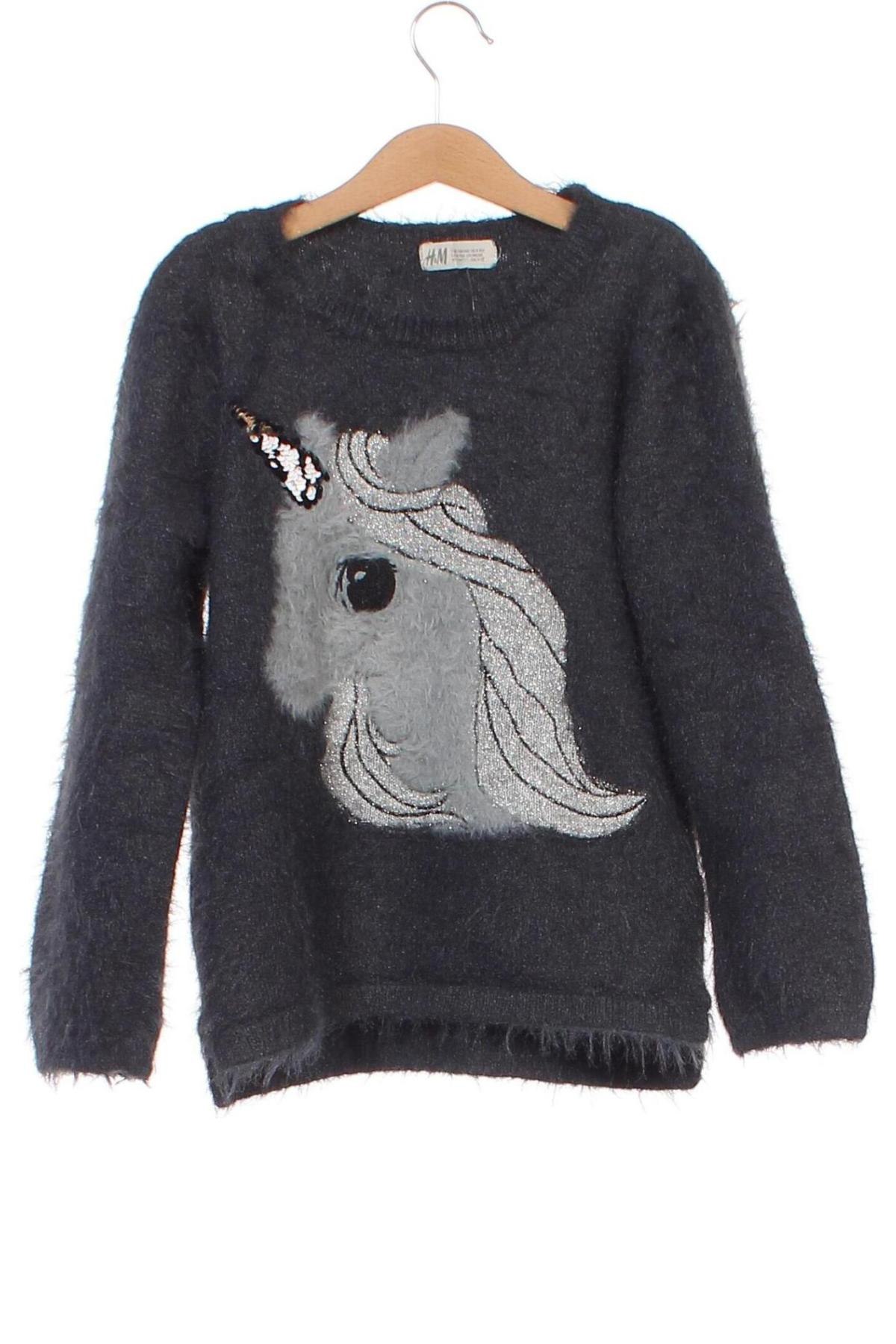 Kinderpullover H&M, Größe 8-9y/ 134-140 cm, Farbe Grau, Preis 4,85 €