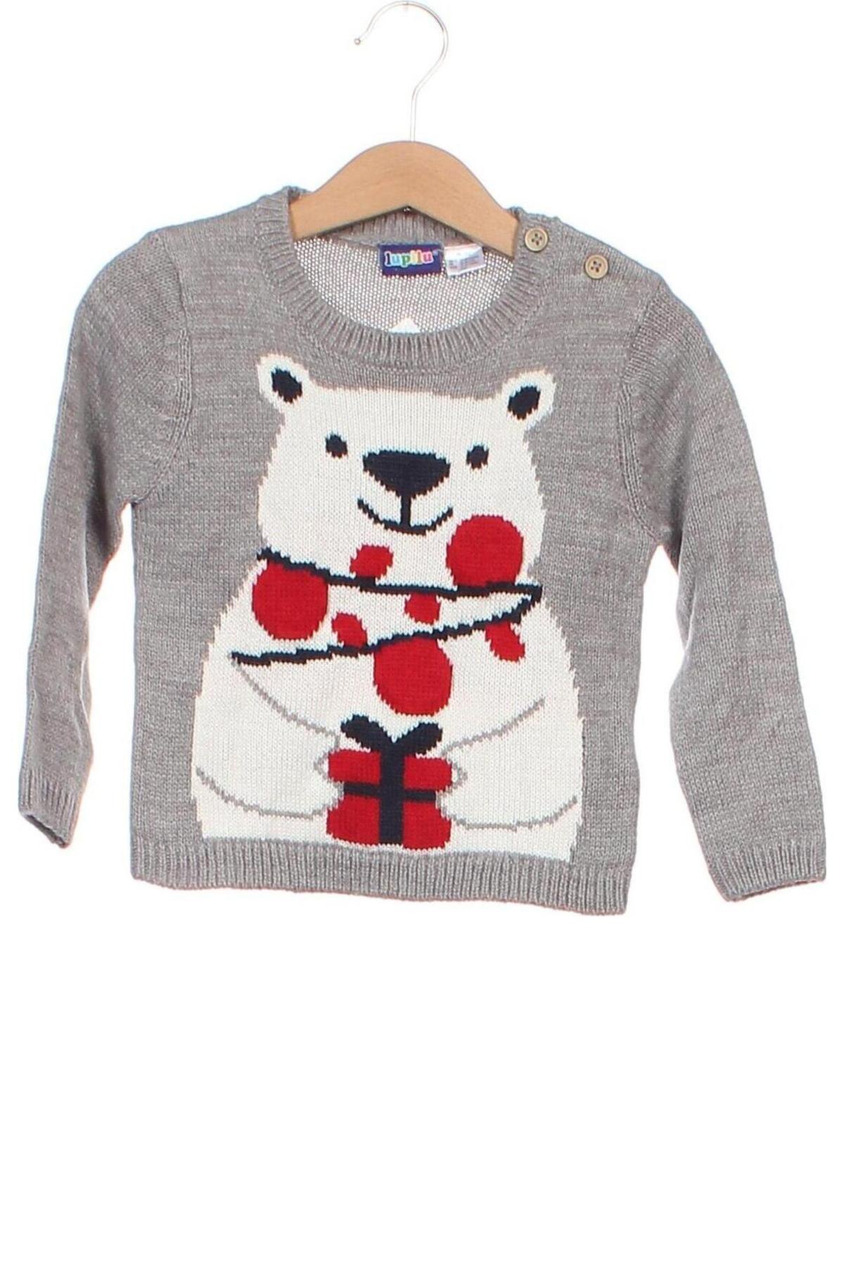 Детски пуловер Lupilu, Размер 18-24m/ 86-98 см, Цвят Сив, Цена 6,80 лв.