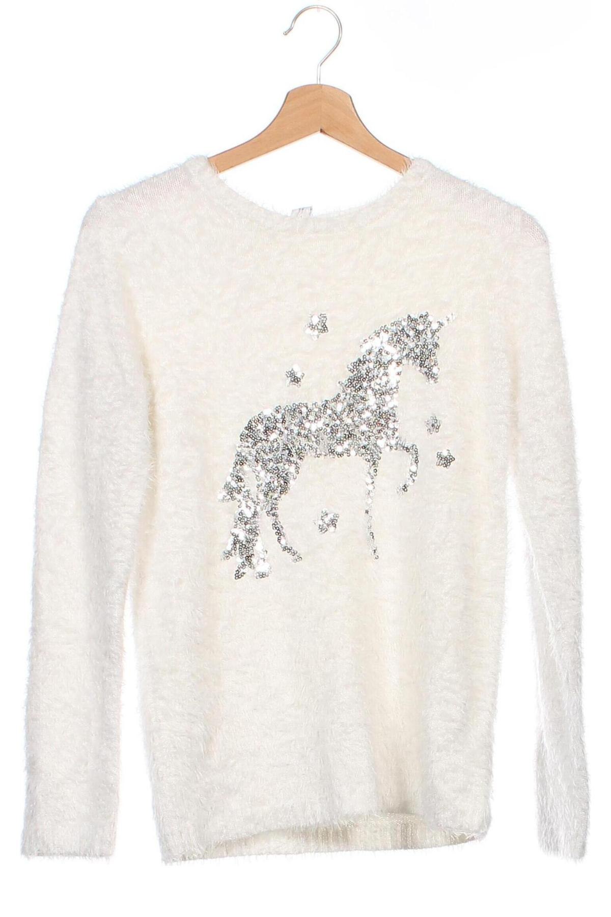 Детски пуловер Yigga, Размер 12-13y/ 158-164 см, Цвят Бял, Цена 17,00 лв.