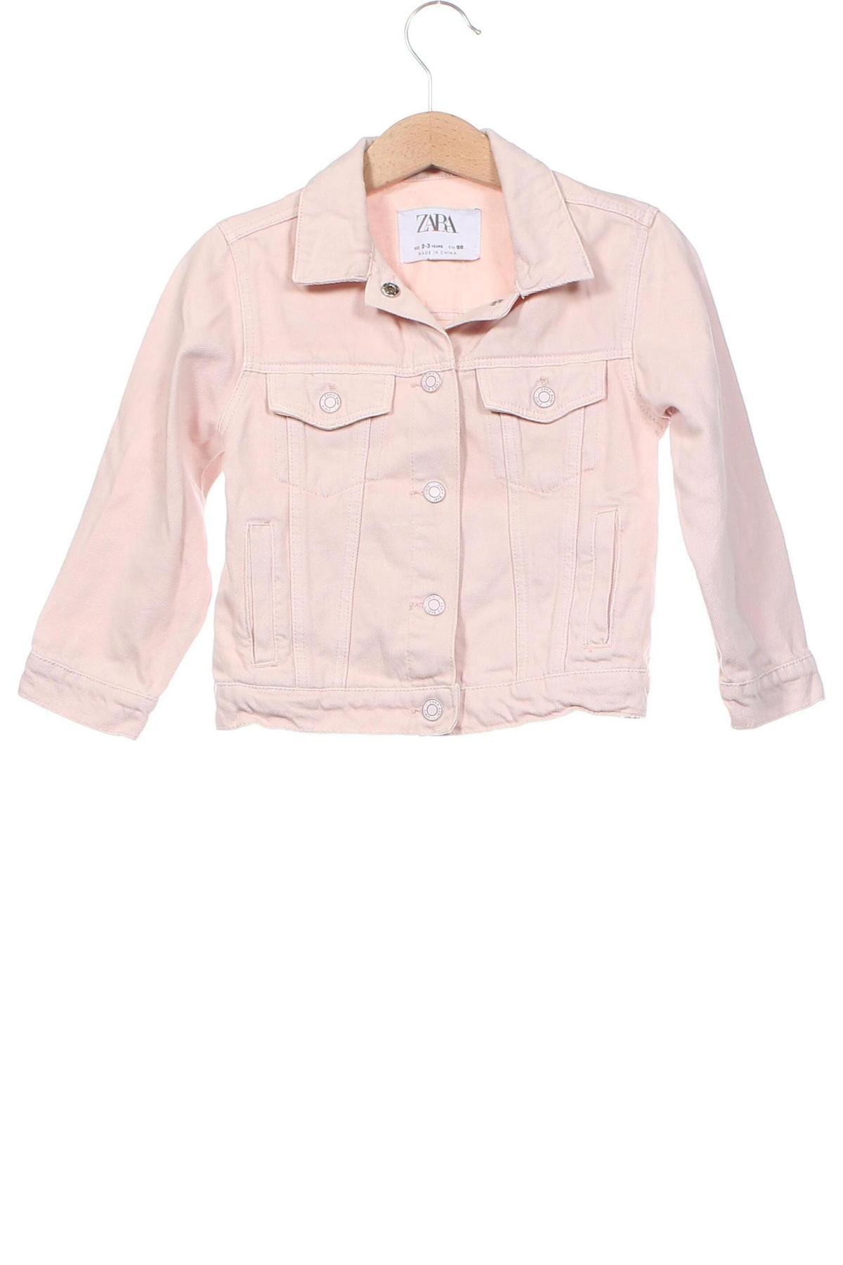 Detská džínsová bunda  Zara, Veľkosť 18-24m/ 86-98 cm, Farba Oranžová, Cena  15,31 €