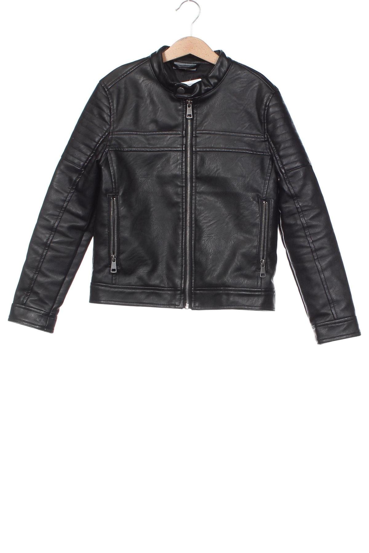 Detská kožená bunda , Veľkosť 7-8y/ 128-134 cm, Farba Čierna, Cena  11,37 €